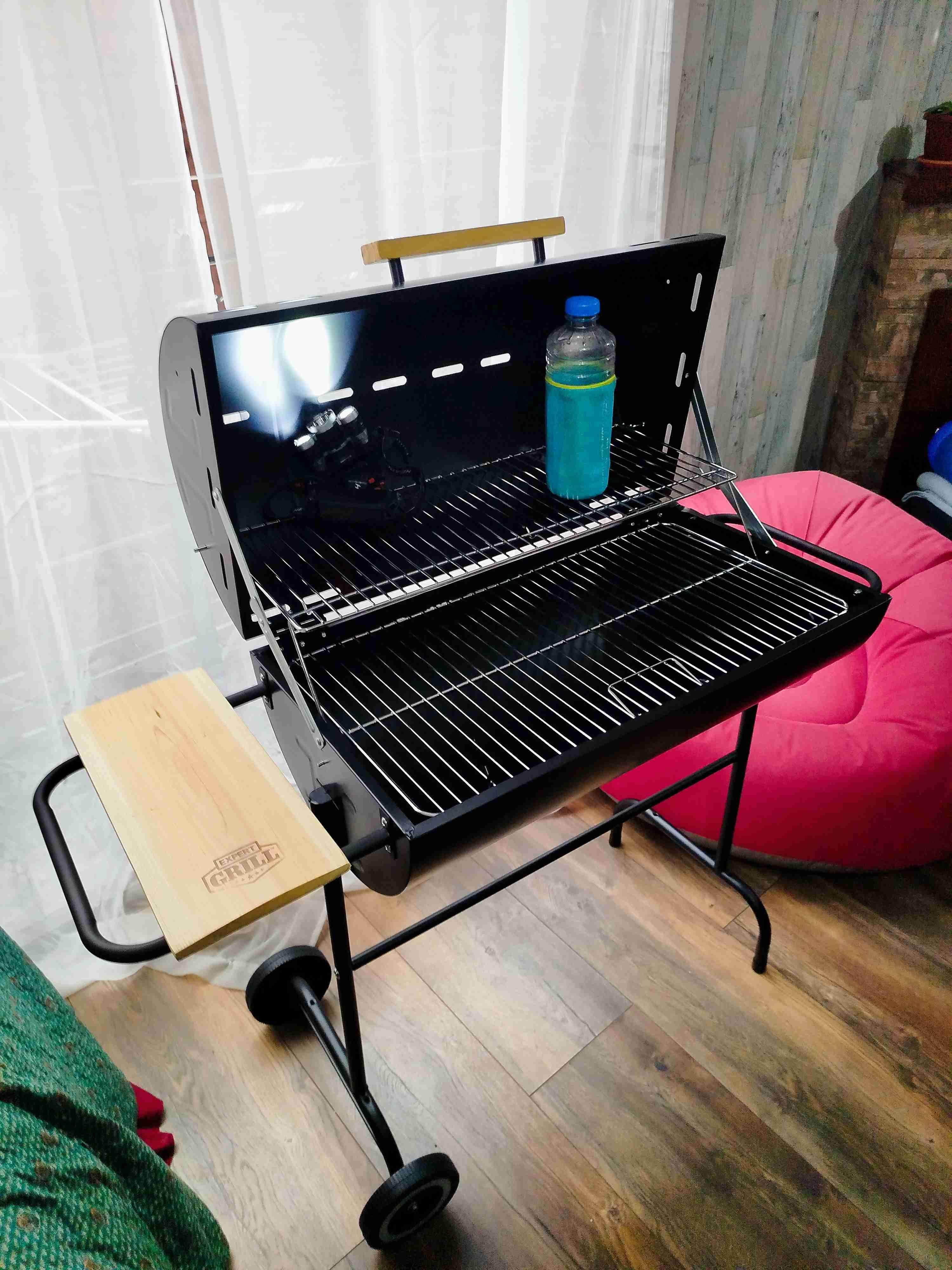Parrilla grill doble piso con ruedas - miniatura 2