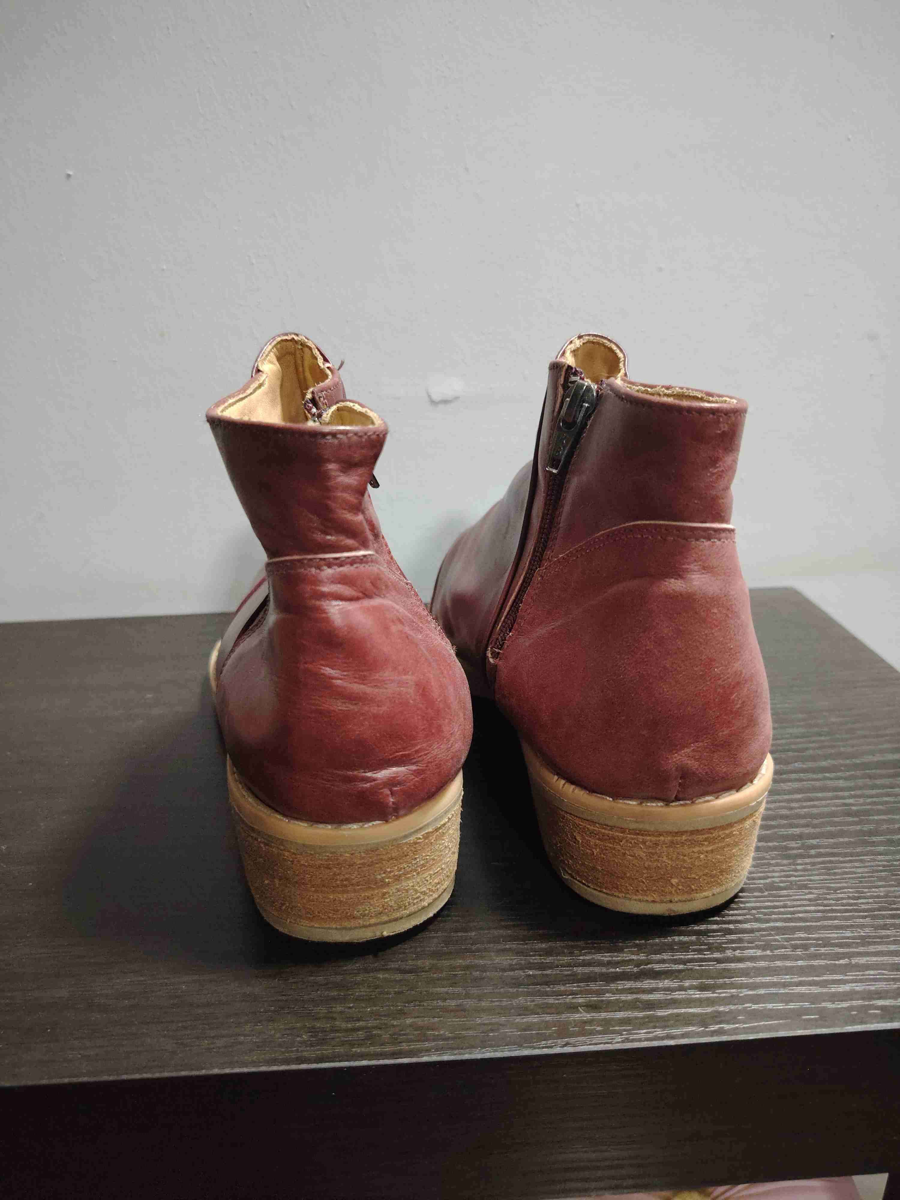 Botines de cuero burdeos - miniatura 2