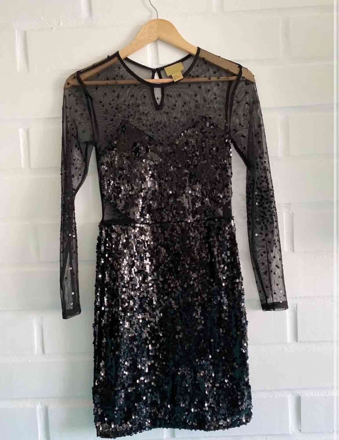 Vestido de lentejuelas negro - miniatura 1