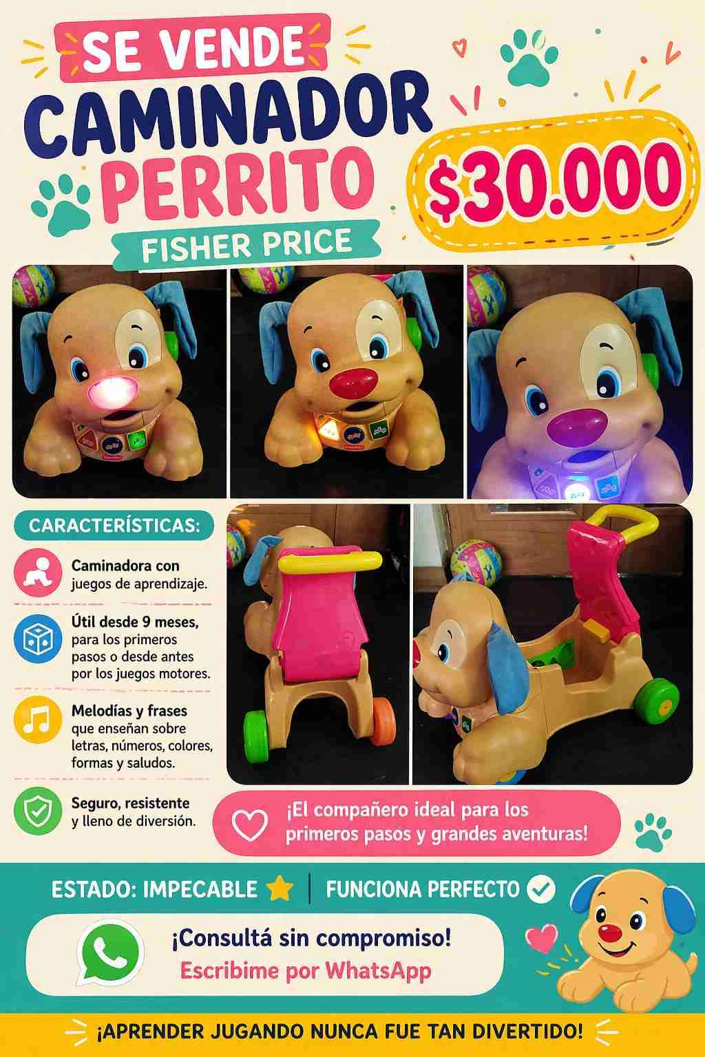 Caminador Perrito Fisher Price - miniatura 2
