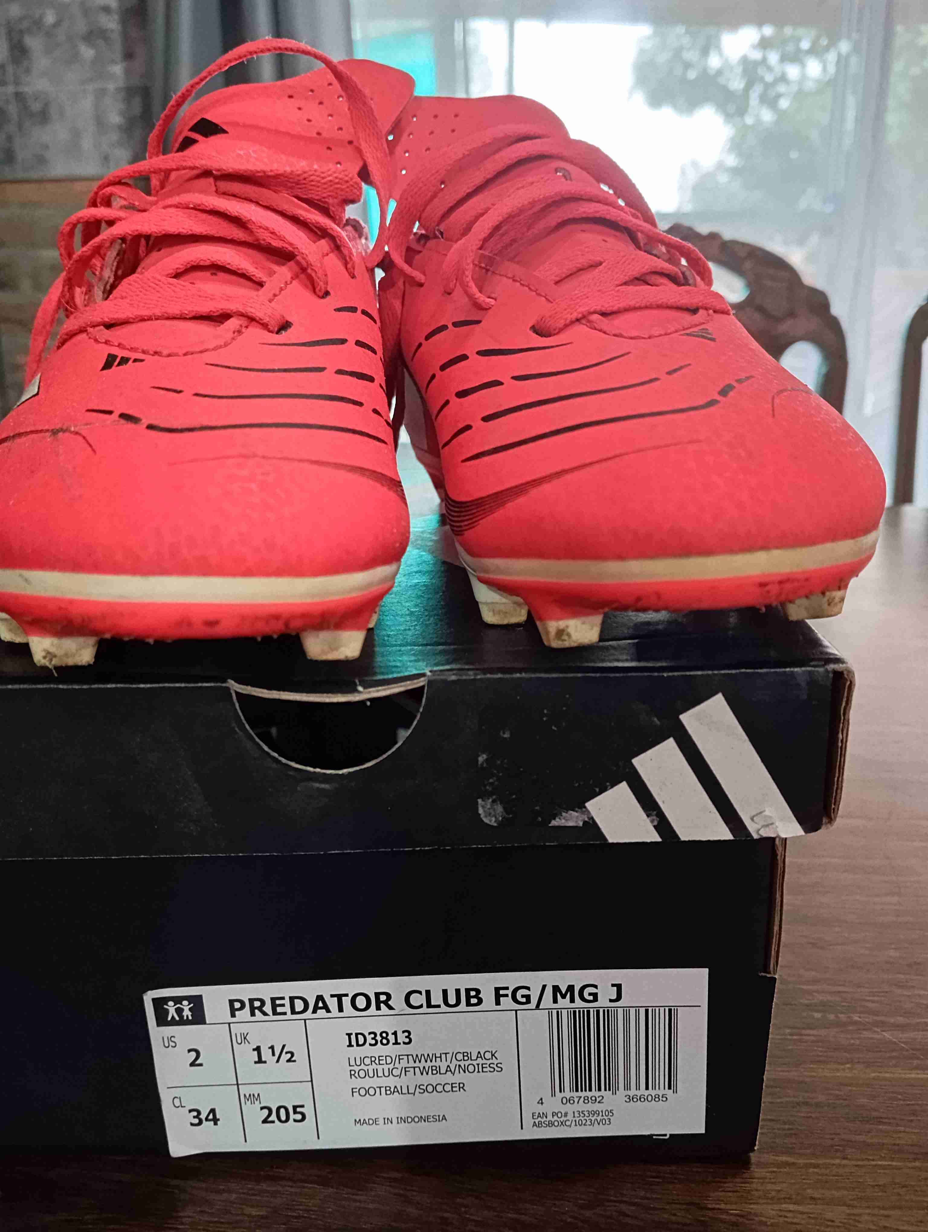 Zapatillas de fútbol rojas para niño - miniatura 1