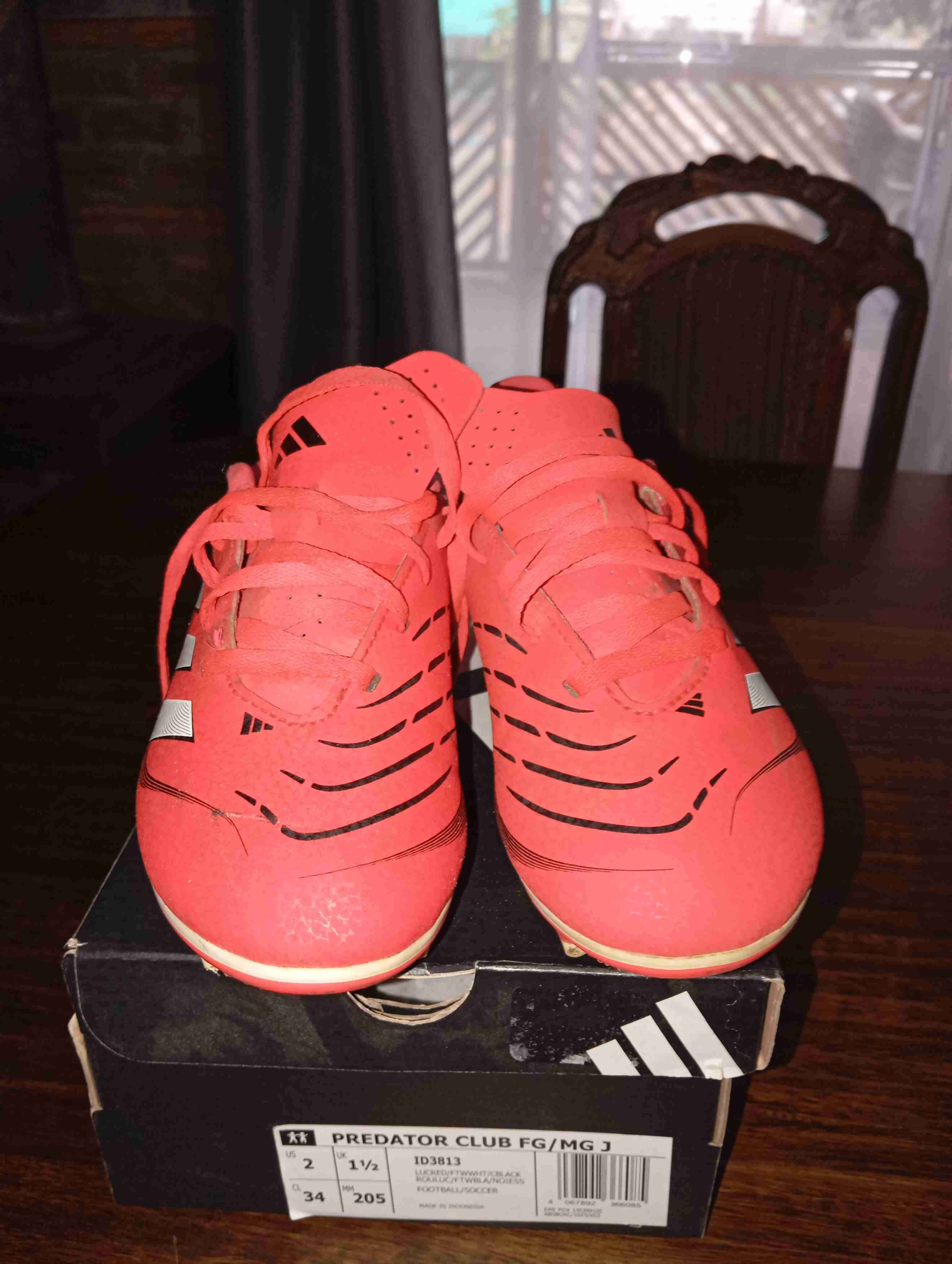 Zapatillas de fútbol rojas para niño - miniatura 4
