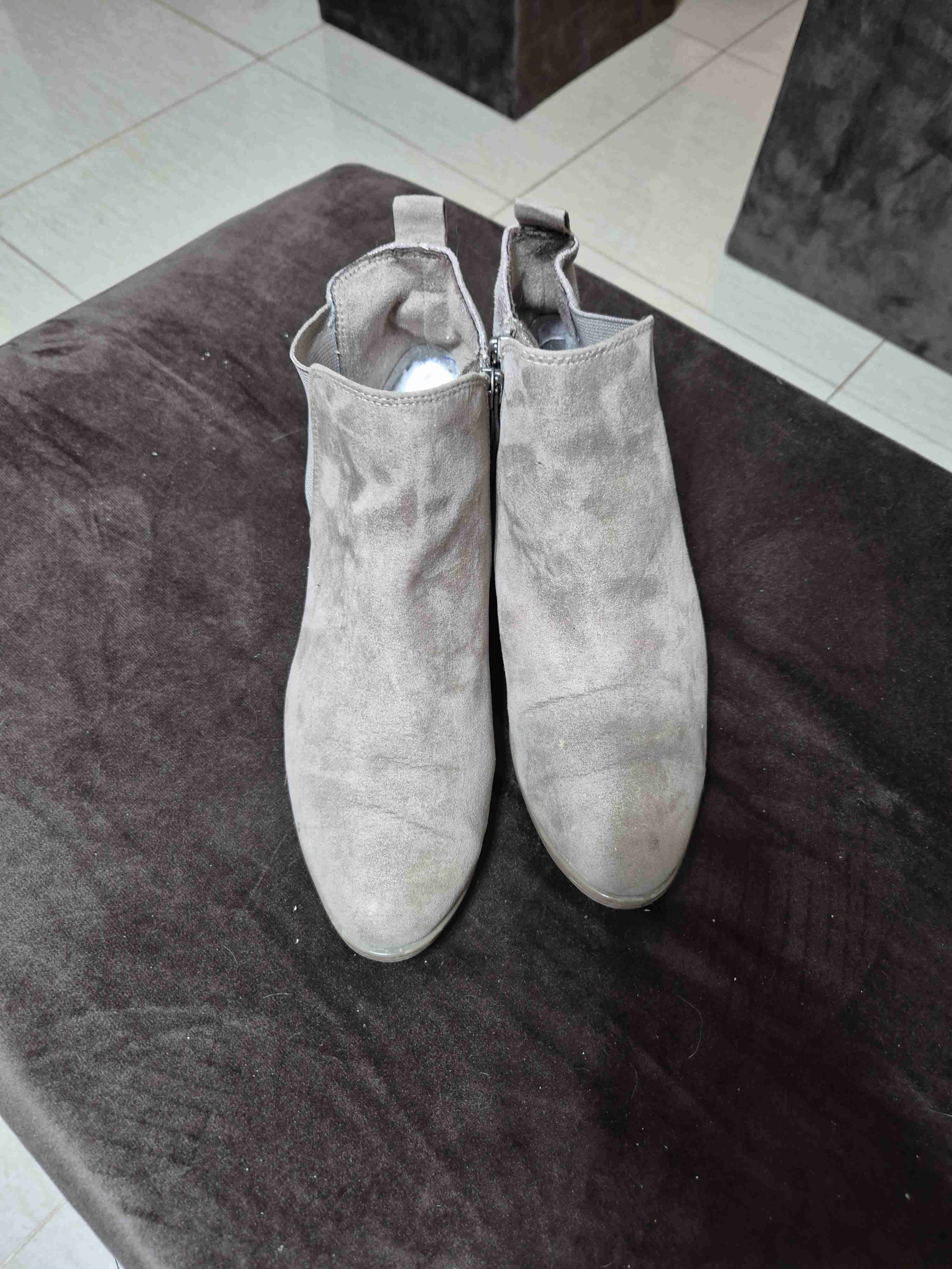 Botines beige de gamuza N°37 Tamaris - miniatura 1