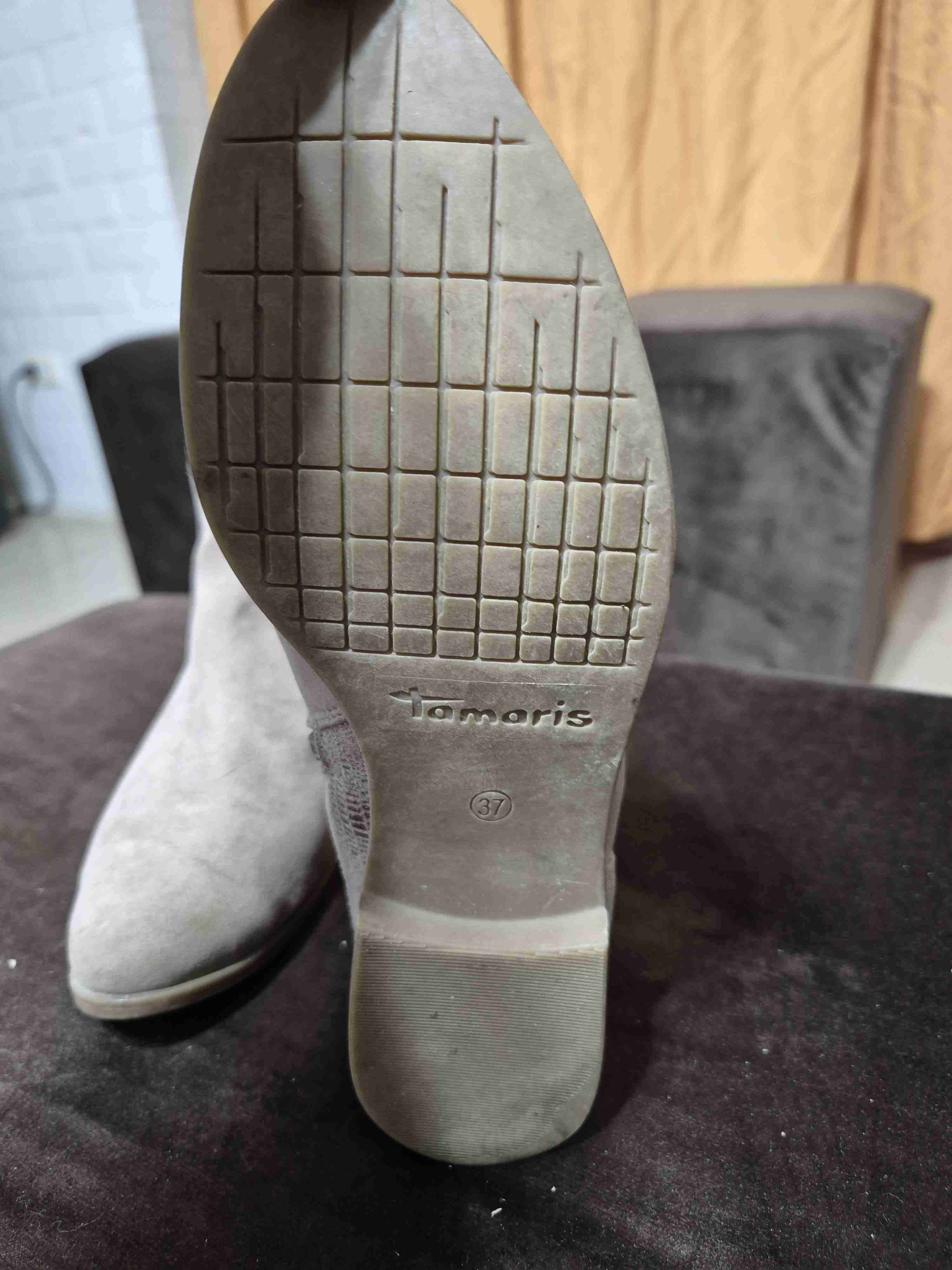Botines beige de gamuza N°37 Tamaris - miniatura 2