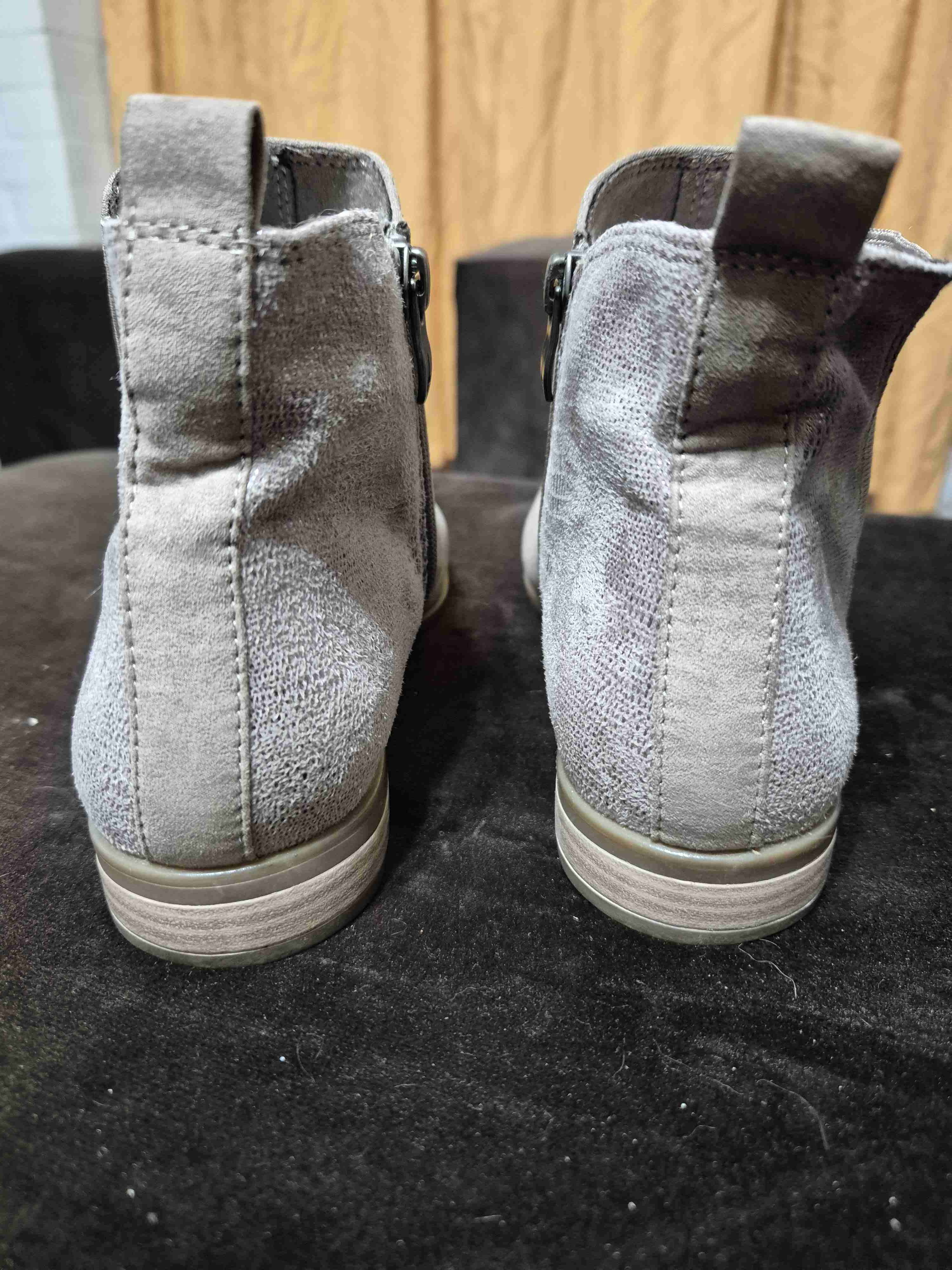 Botines beige de gamuza N°37 Tamaris - miniatura 5