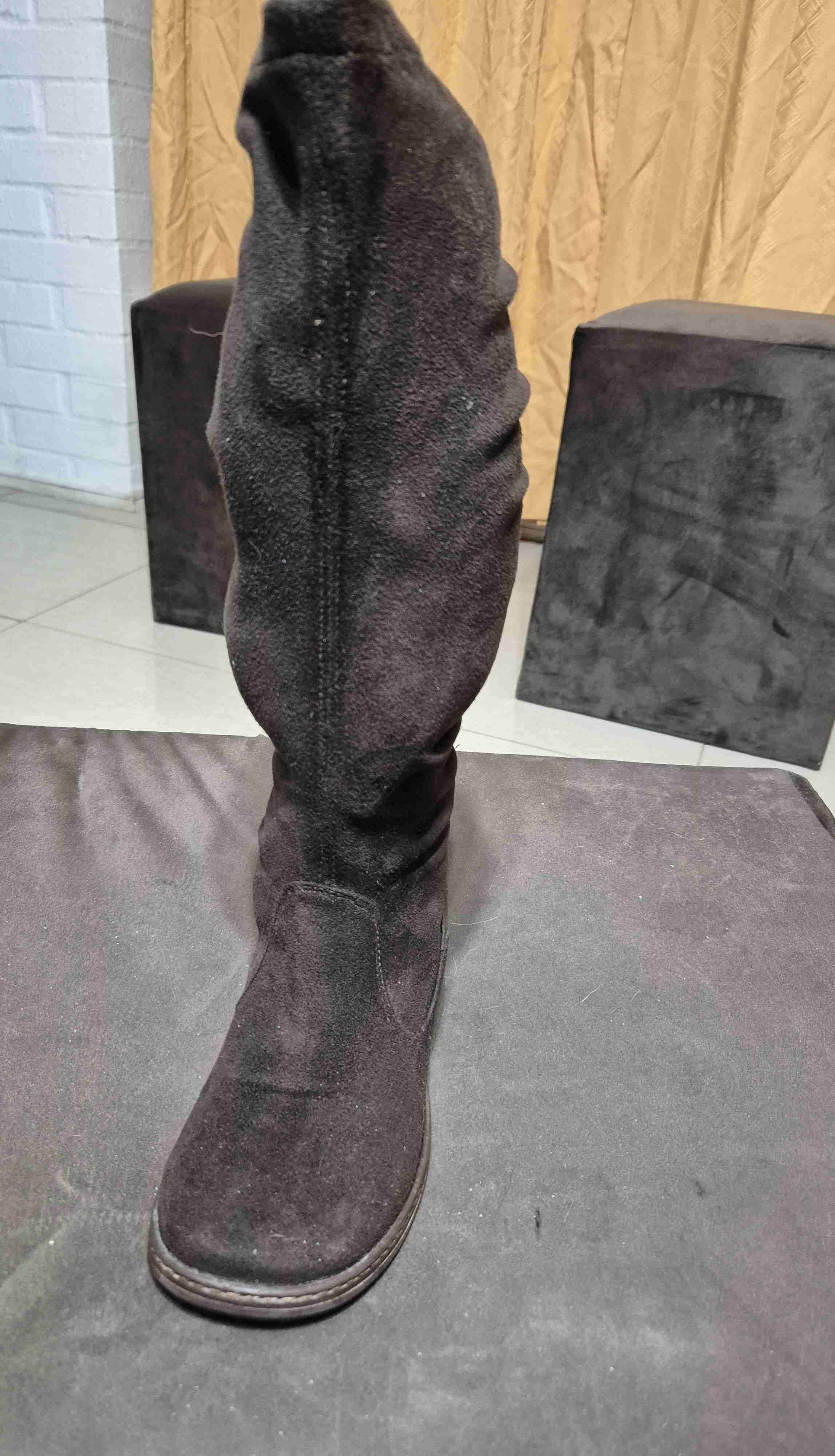 Botas cafe de gamuza N° 37 - miniatura 1