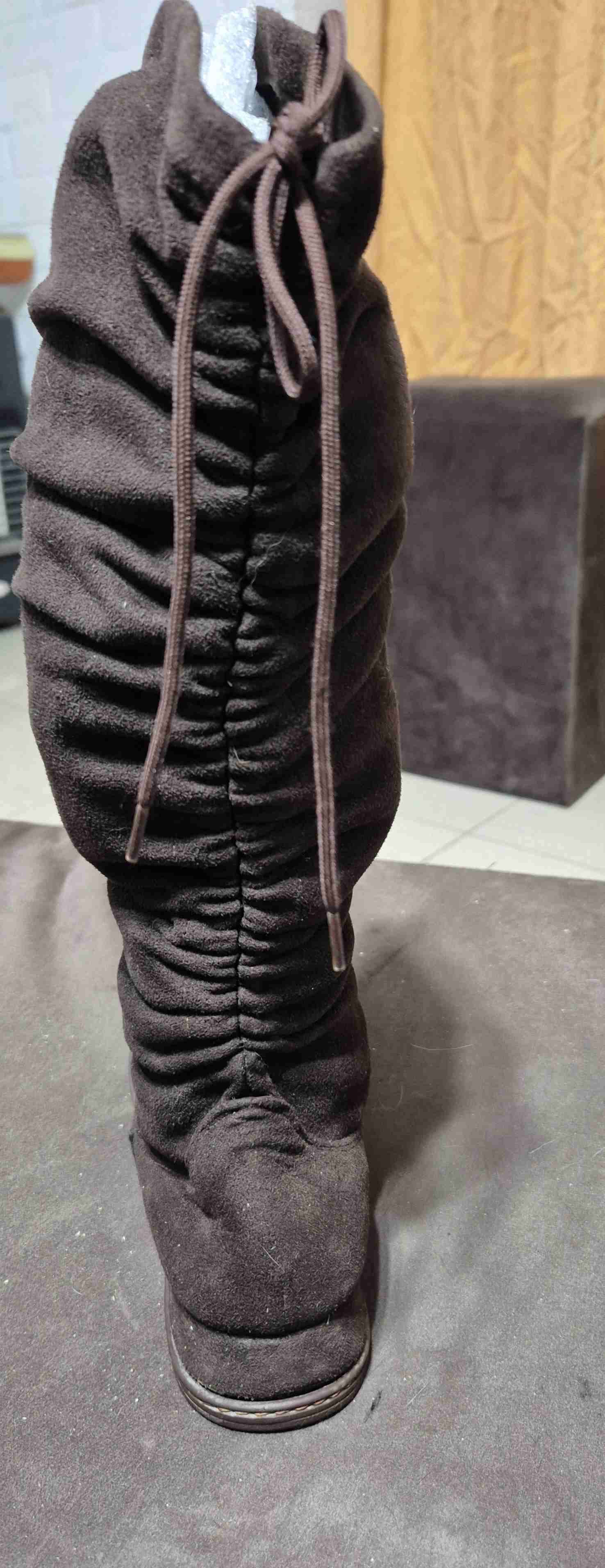 Botas cafe de gamuza N° 37 - miniatura 2