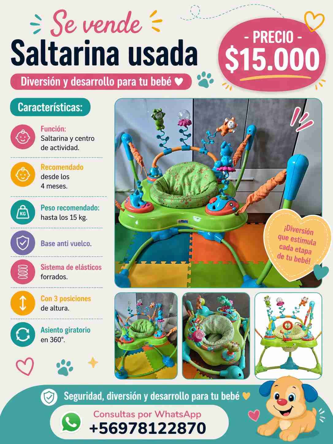 Saltarina para bebé usada