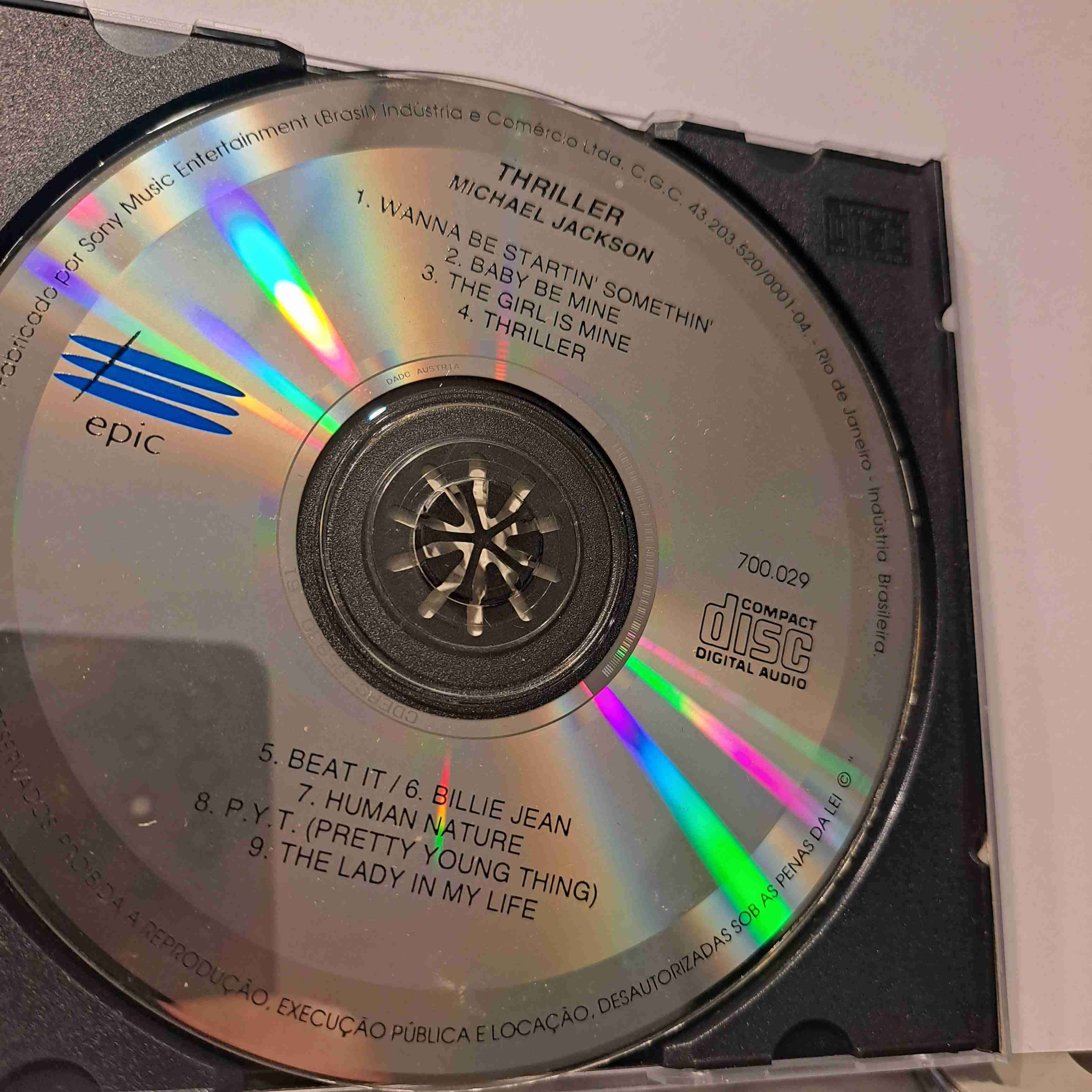 CD Thriller de Michael Jackson - miniatura 3