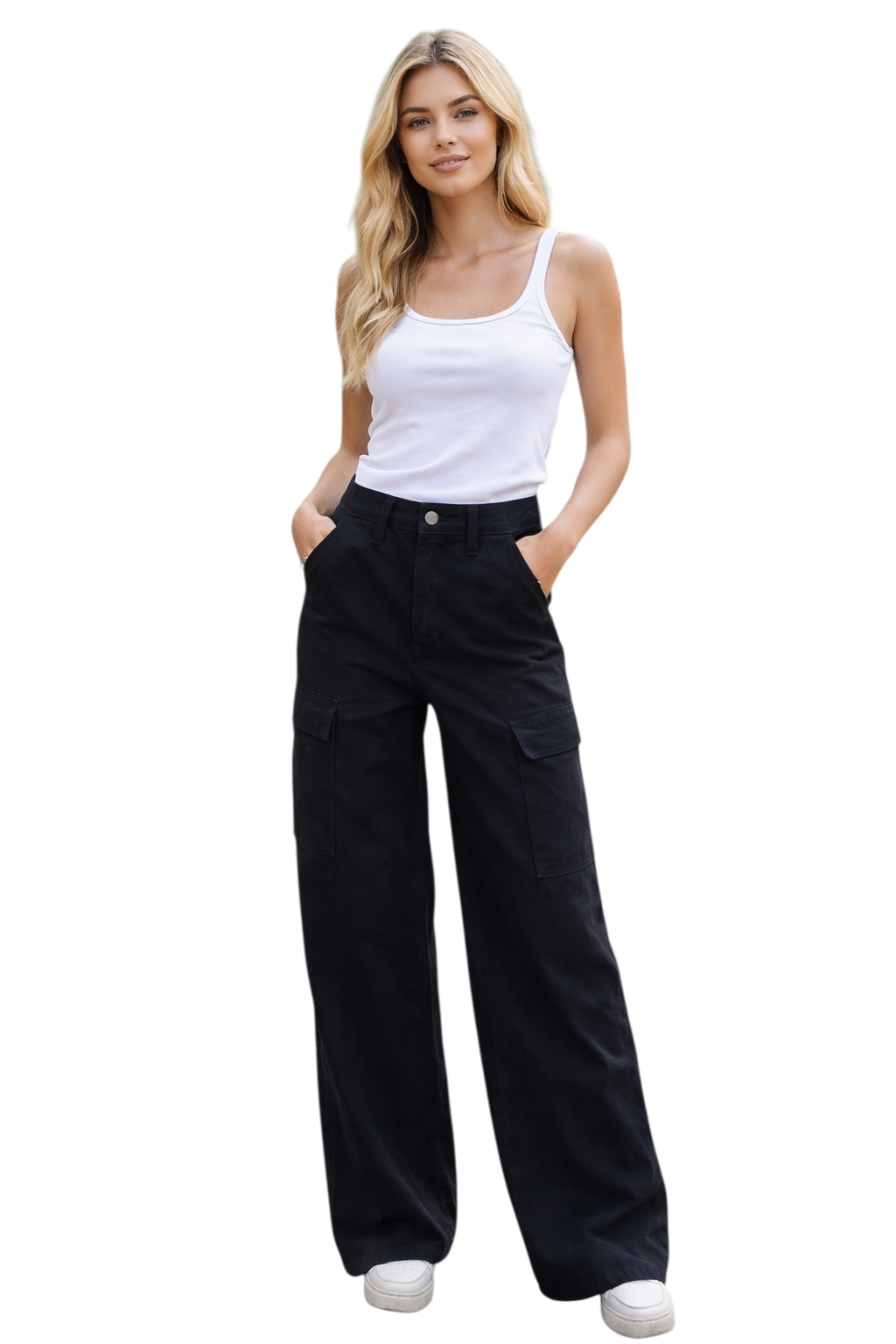 Pantalones cargo gris oscuro Christine c'est toi - miniatura 2