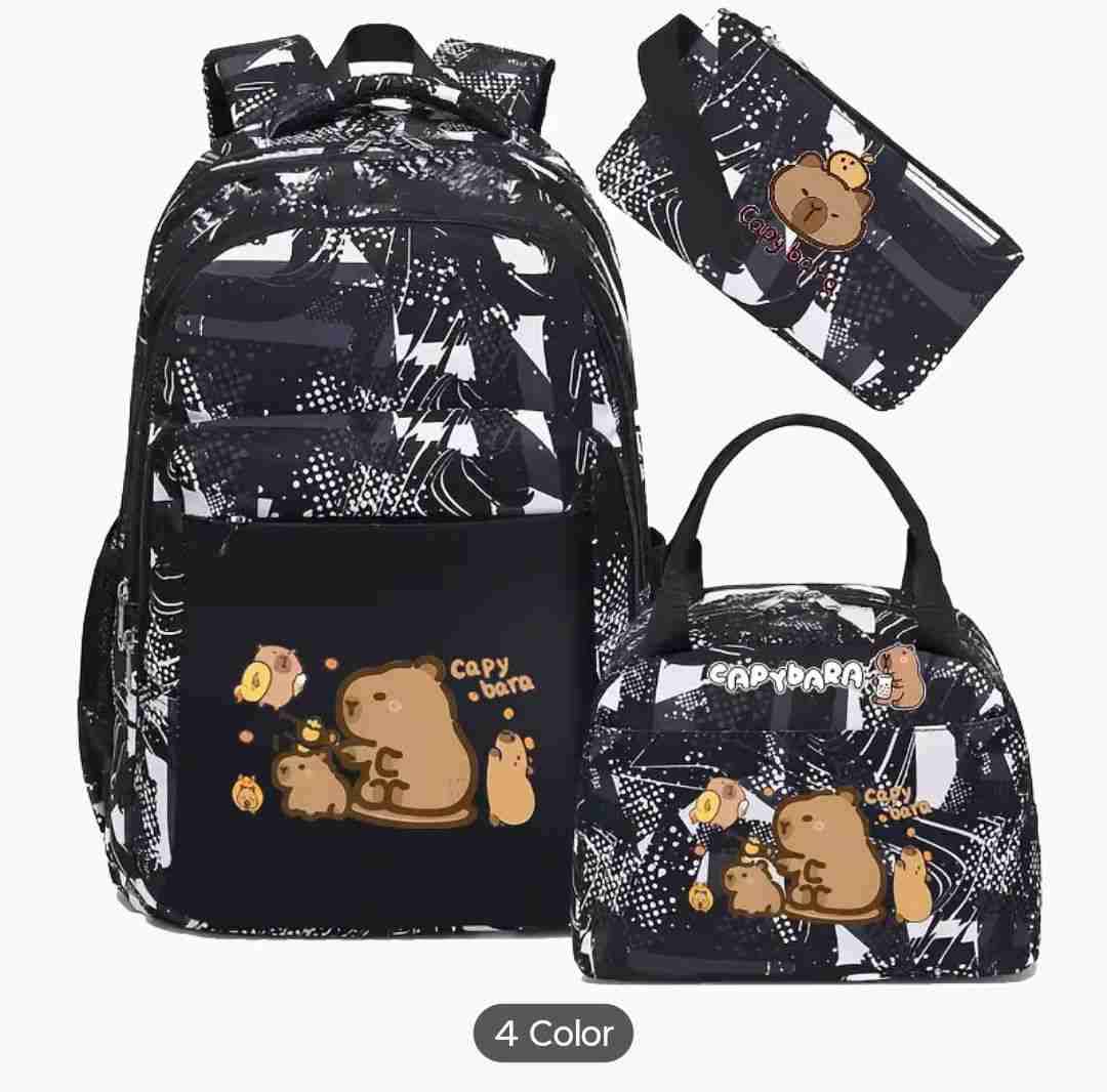 Set mochilas y estuche capybara - miniatura 1