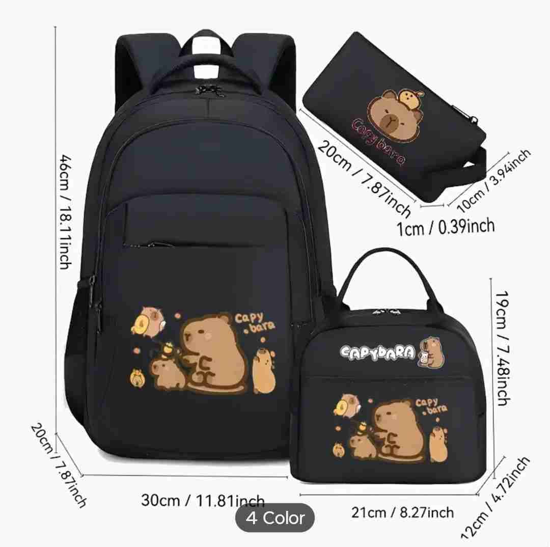 Set mochilas y estuche capybara - miniatura 2