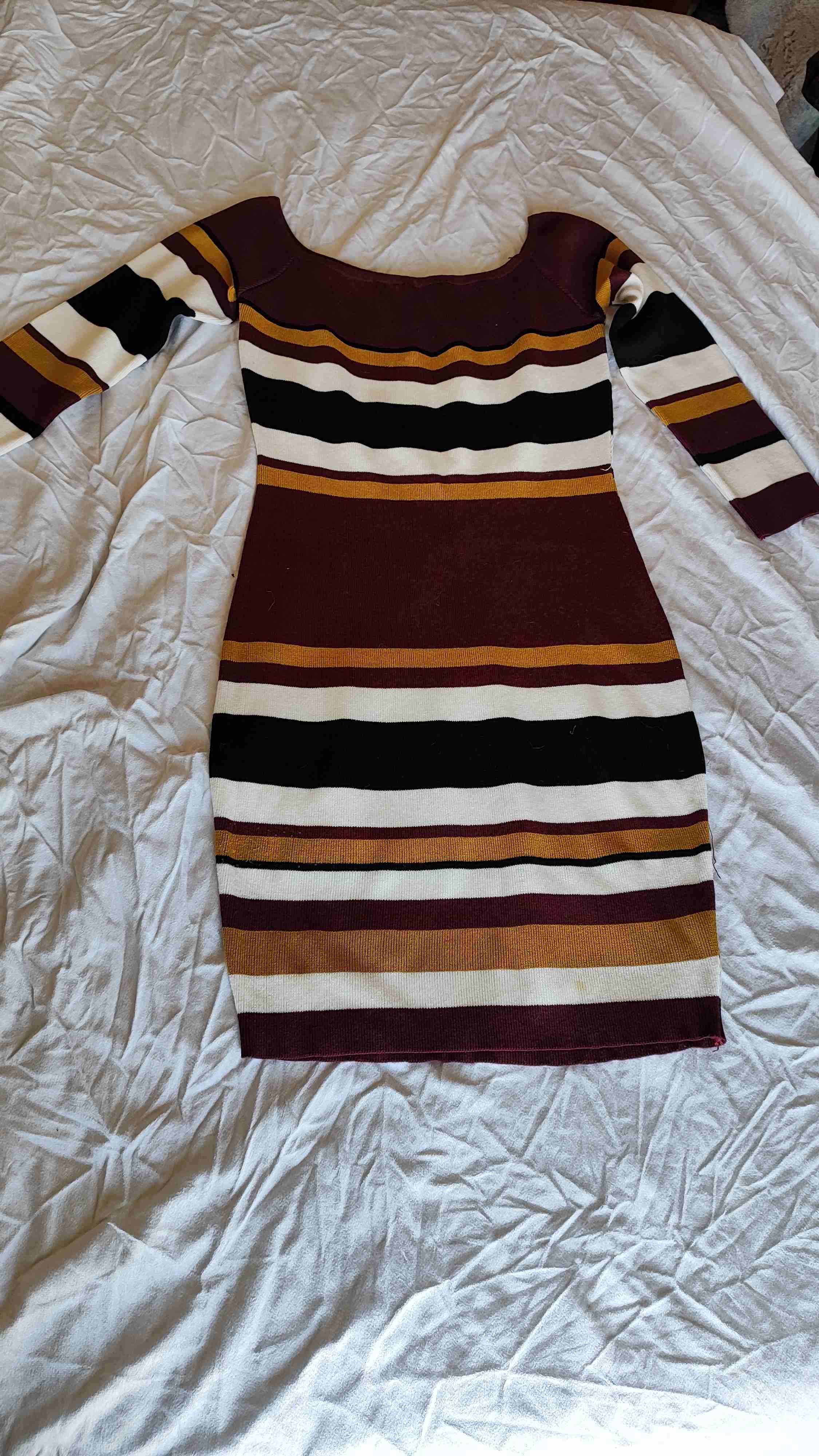 Vestido ajustado rayado multicolor