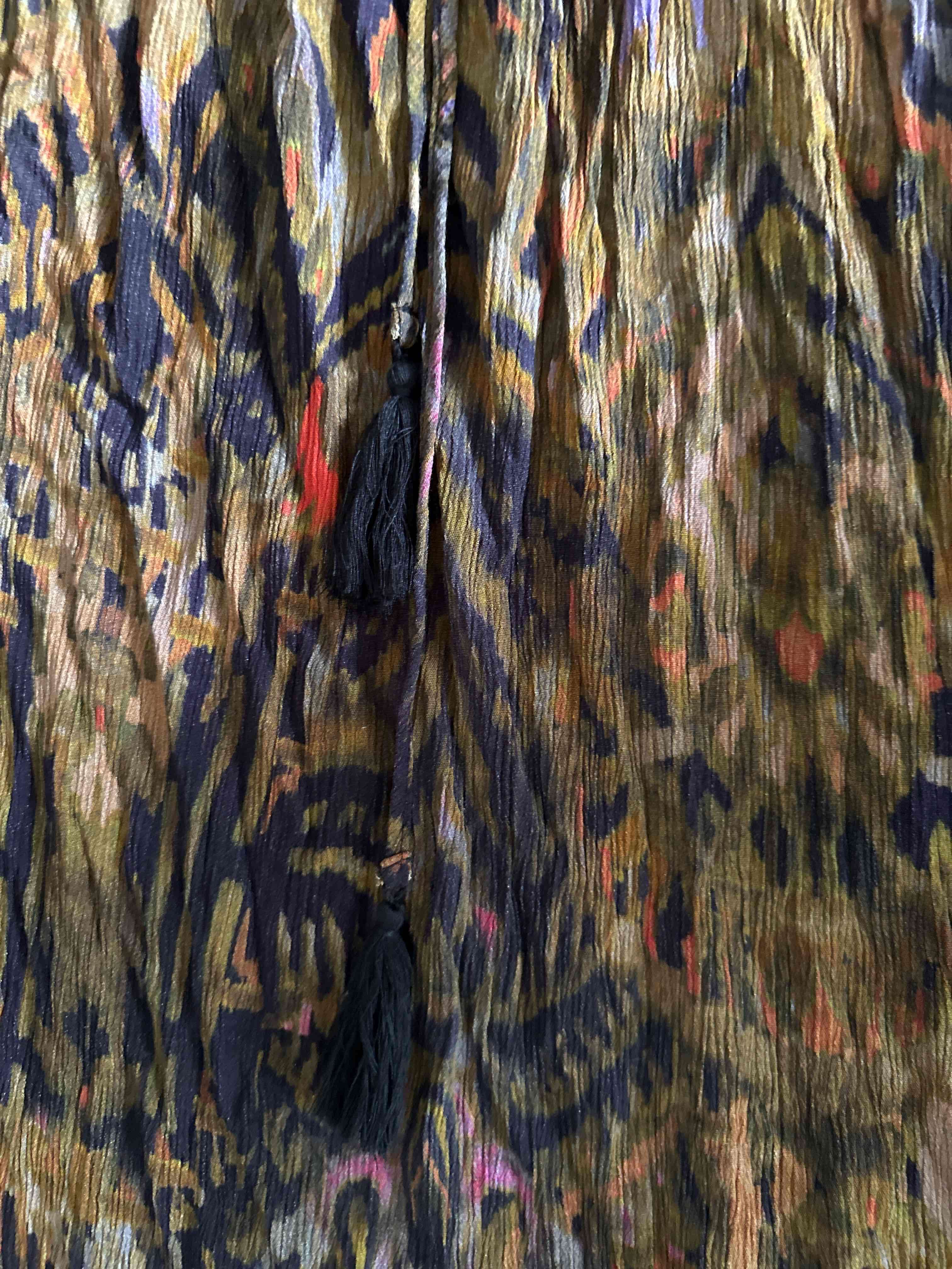 Vestido manga corta largo estampado colorido - miniatura 3