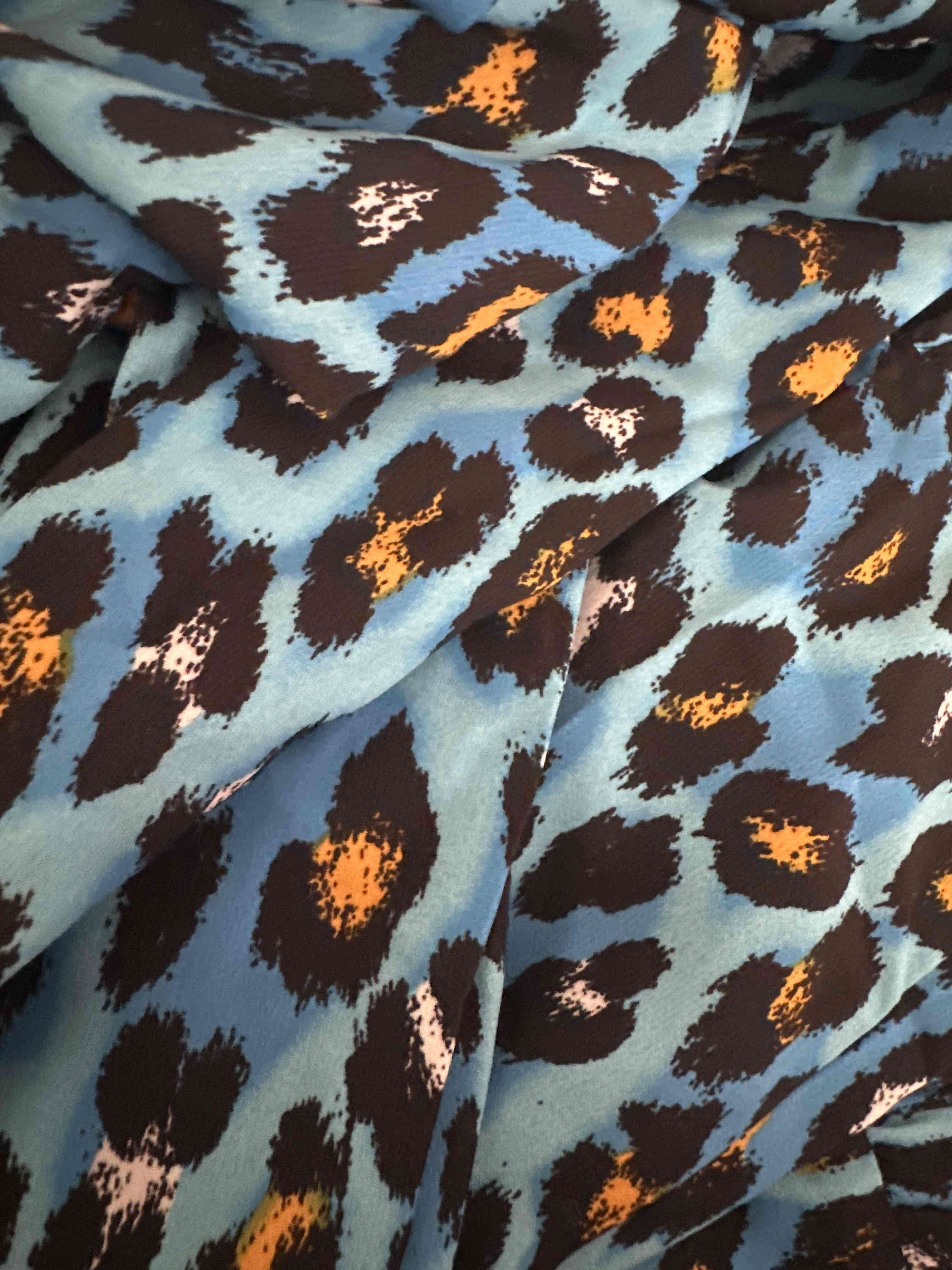 Vestido estampado animal print azul - miniatura 2