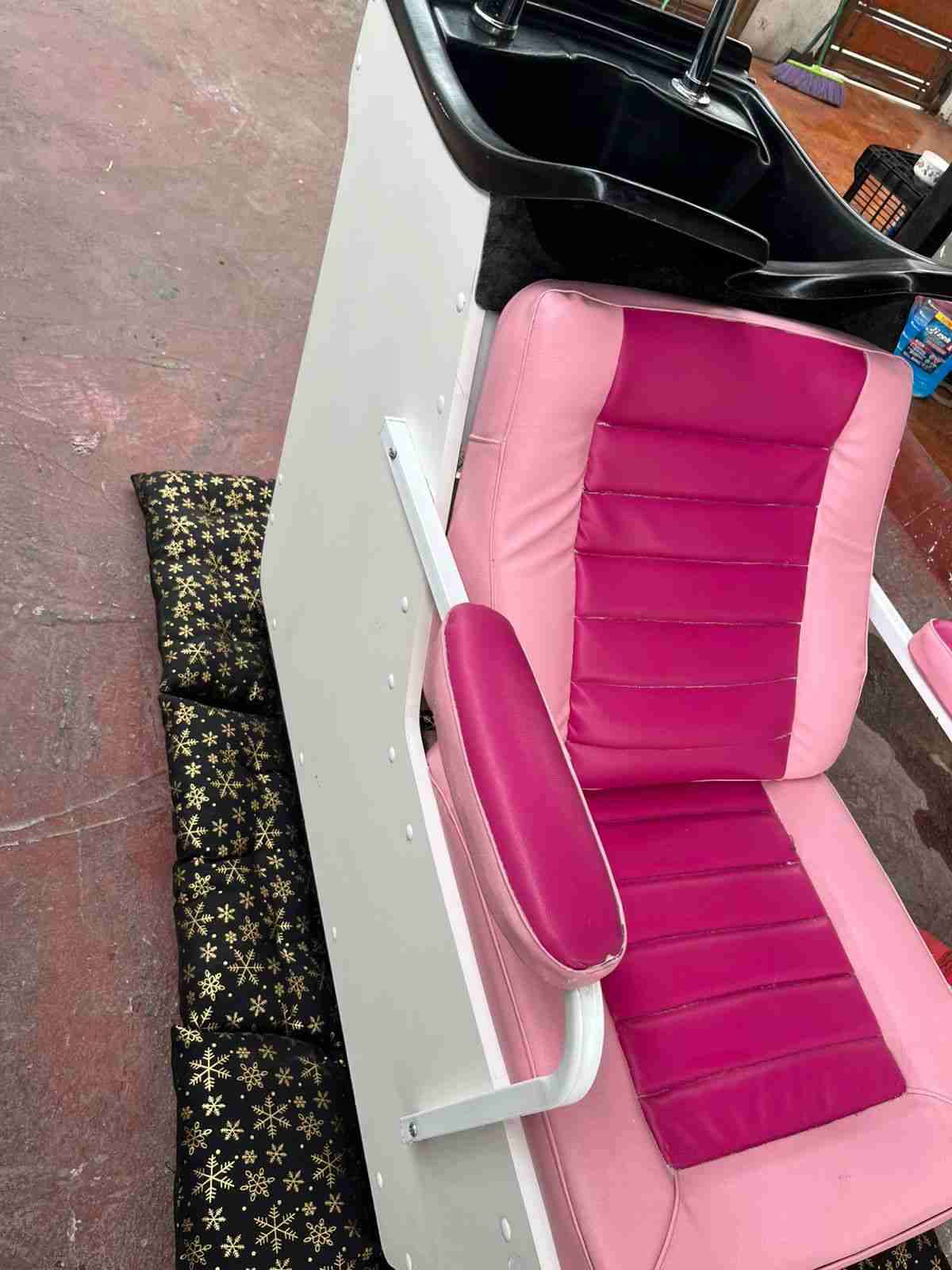 Lavapelo de peluquería vintage rosa - miniatura 2