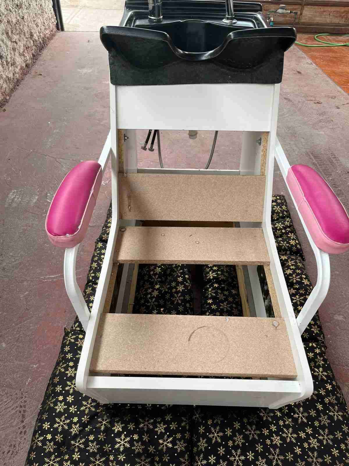 Lavapelo de peluquería vintage rosa - miniatura 3