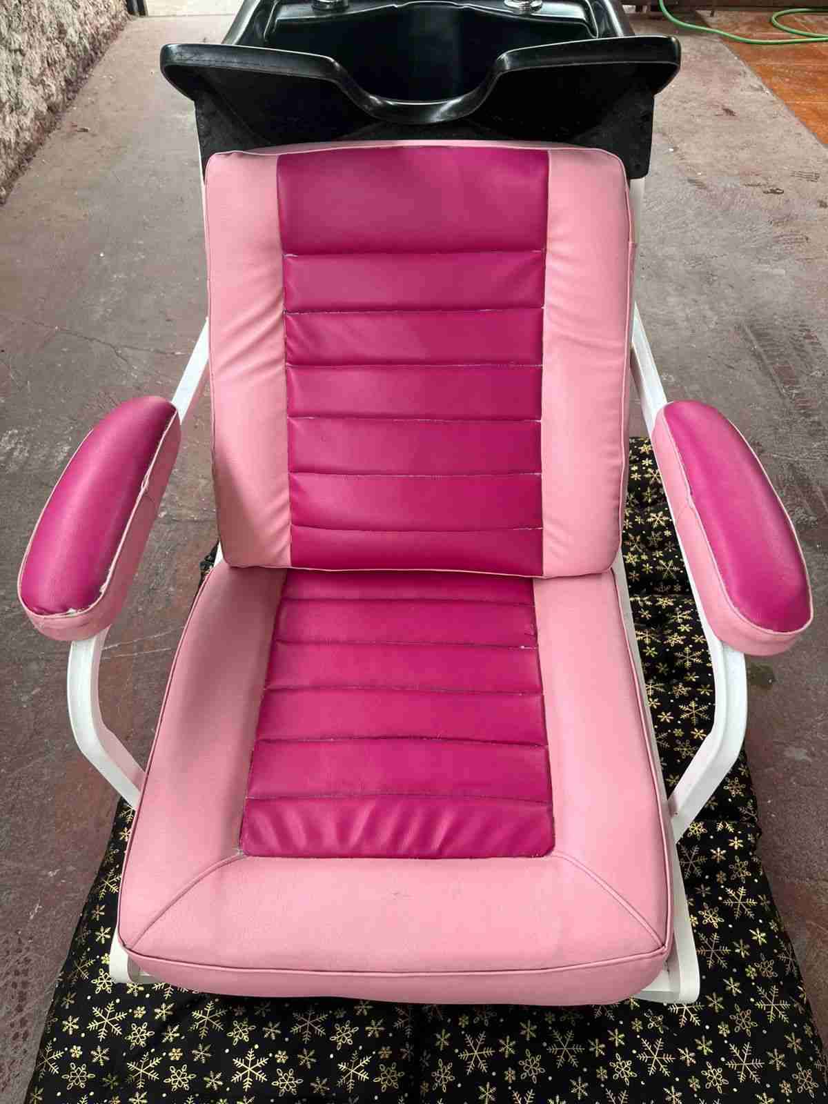 Lavapelo de peluquería vintage rosa - miniatura 5