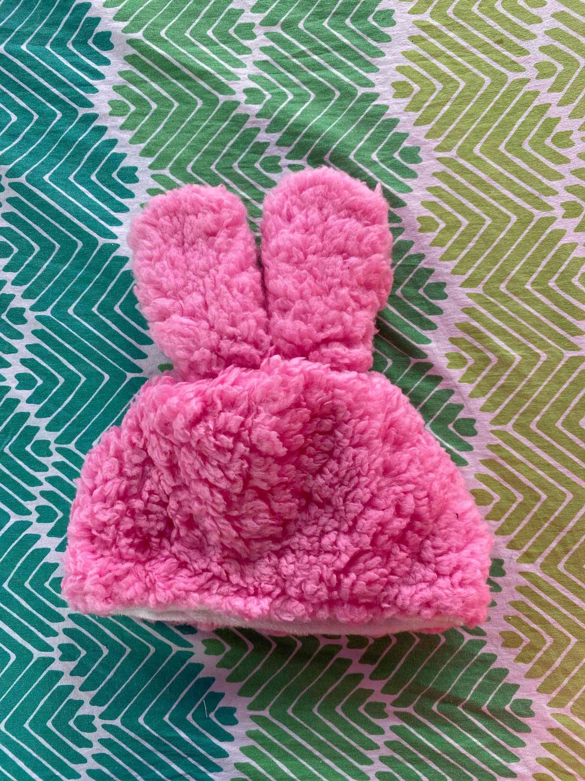 Gorro rosa con orejas de conejo para mascota - miniatura 2