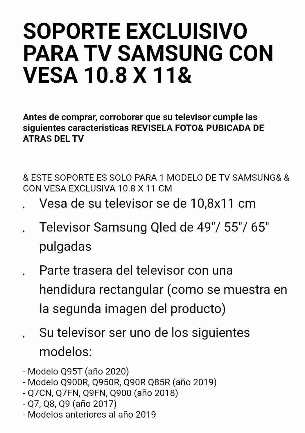 Soporte inclinable para TV QLED 49-65" - miniatura 4