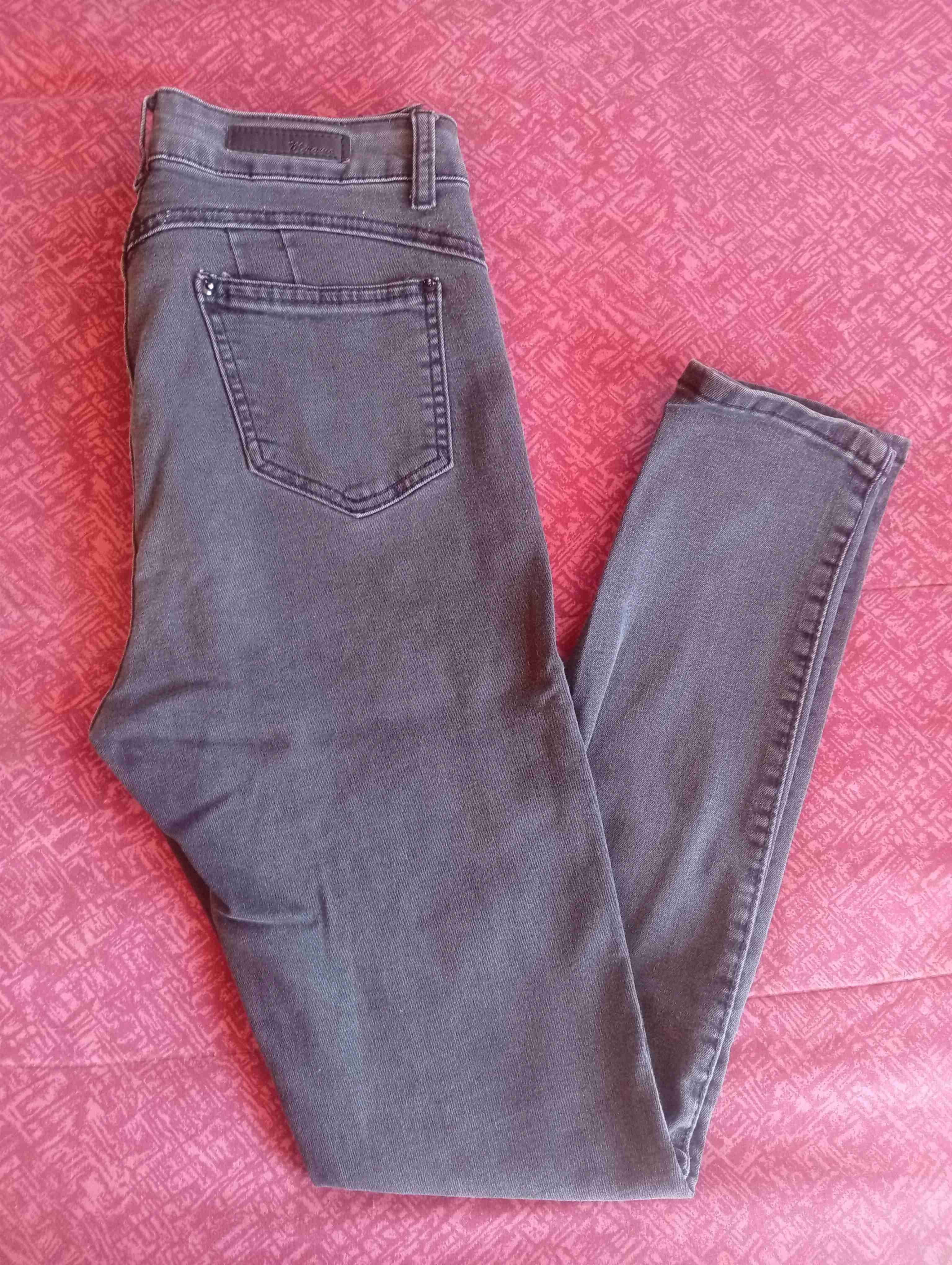 Jeans grises casuales de mujer - miniatura 2