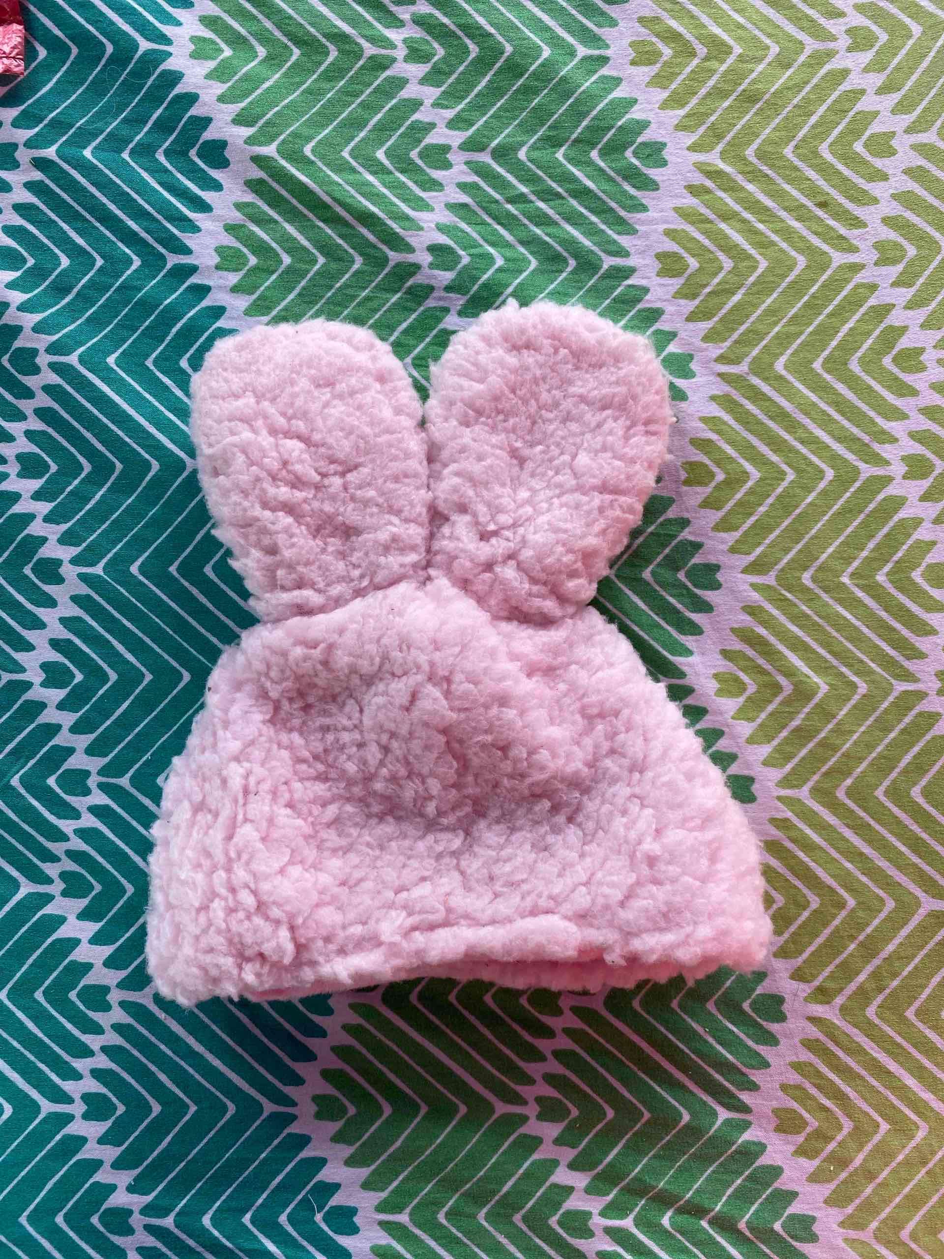 Gorro rosa con orejas de conejo para mascota - miniatura 2