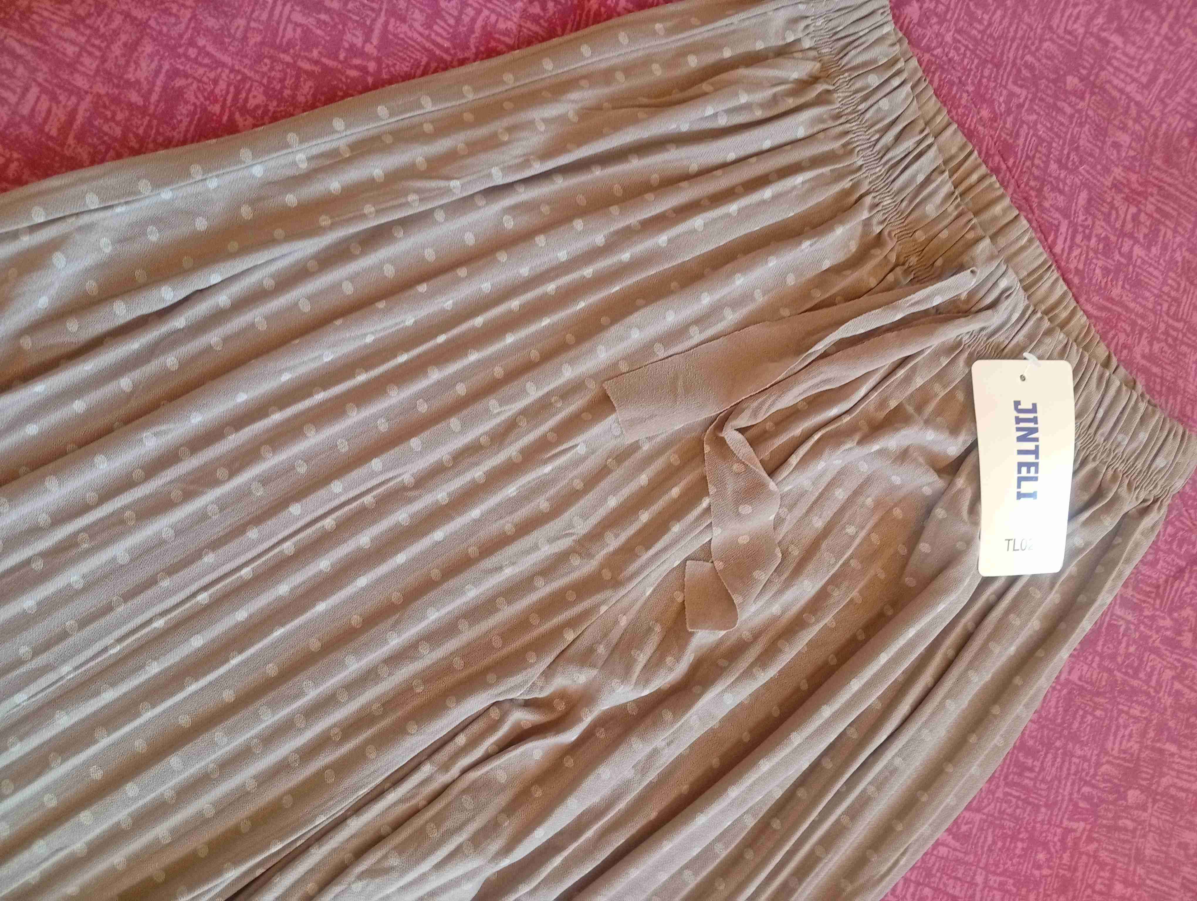 Pantalón beige con puntos - miniatura 2