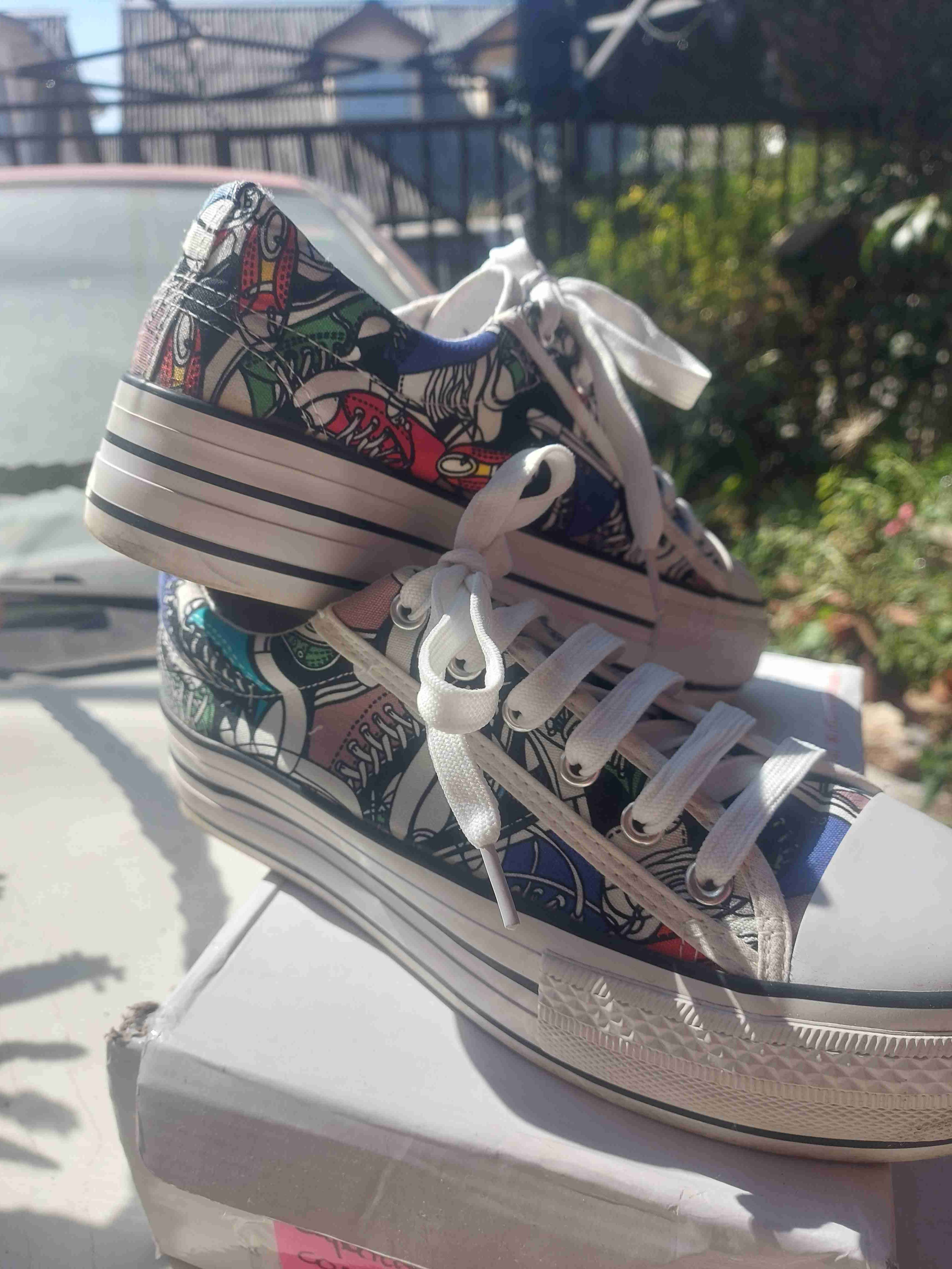 Zapatillas plataforma estampadas - miniatura 1