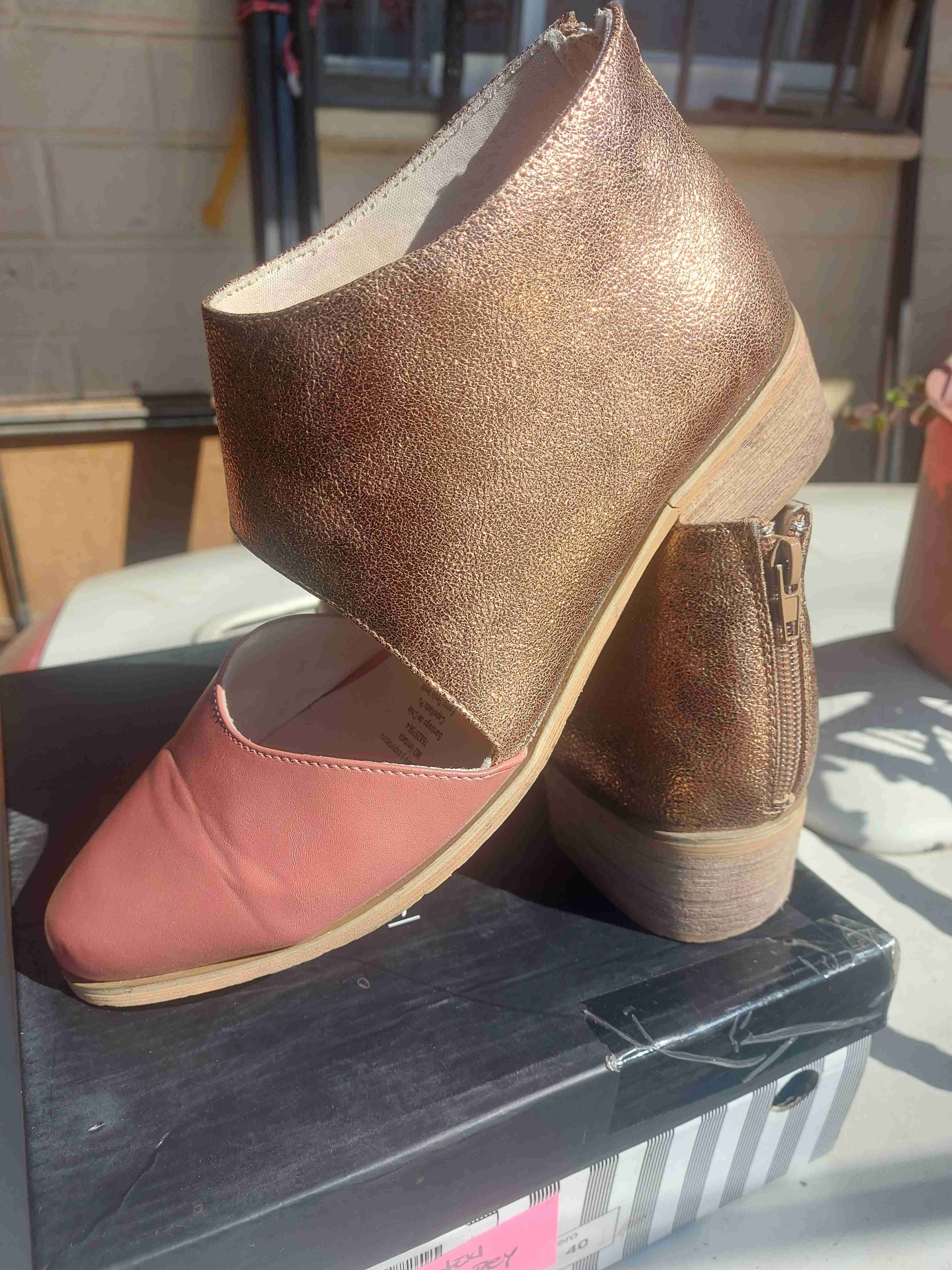 Zapatos planos rosados con glitter - miniatura 2