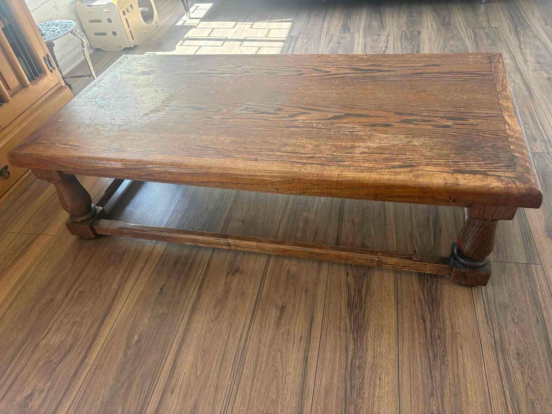 Mesa de centro de madera rústica - miniatura 1