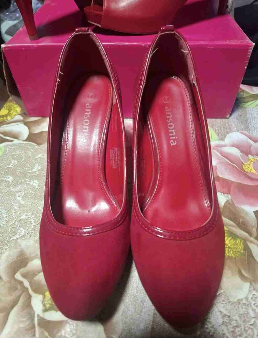 Tacones altos rojos mujer talla 37 - miniatura 2