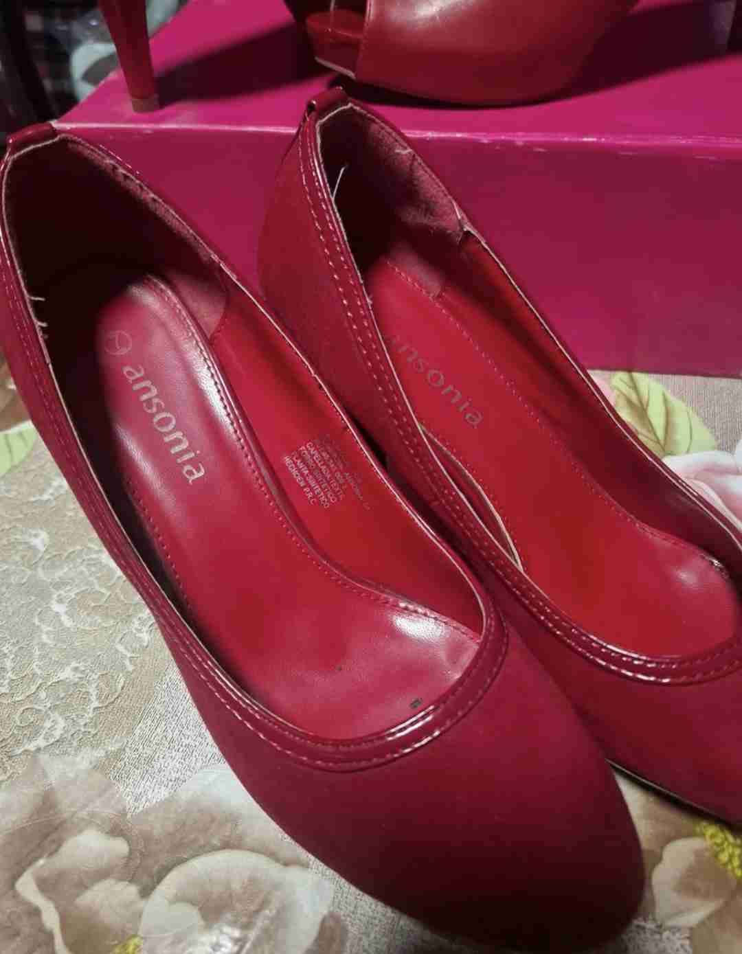 Tacones altos rojos mujer talla 37 - miniatura 3
