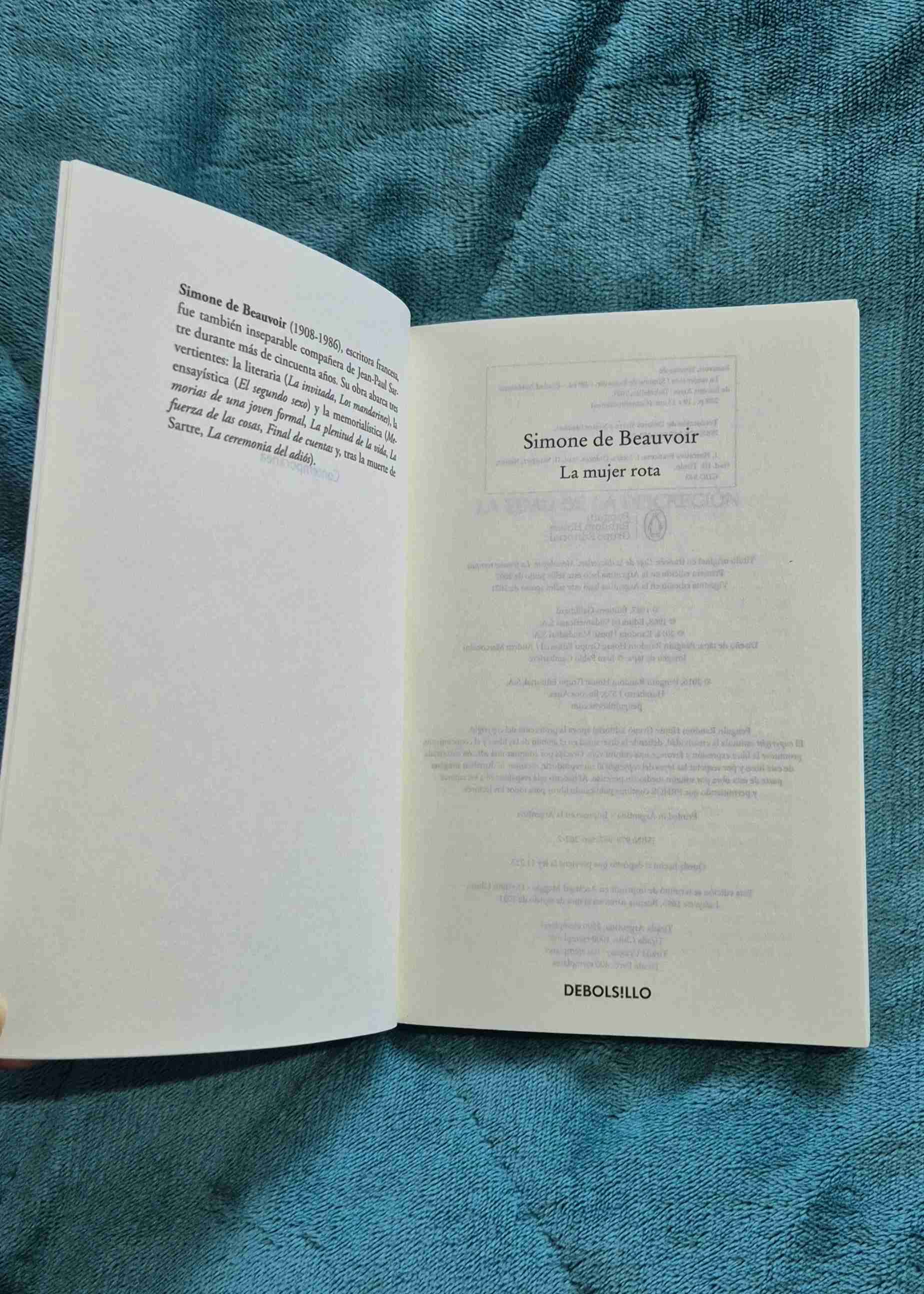 Libro 'La mujer rota' Simone de Beauvoir - miniatura 3