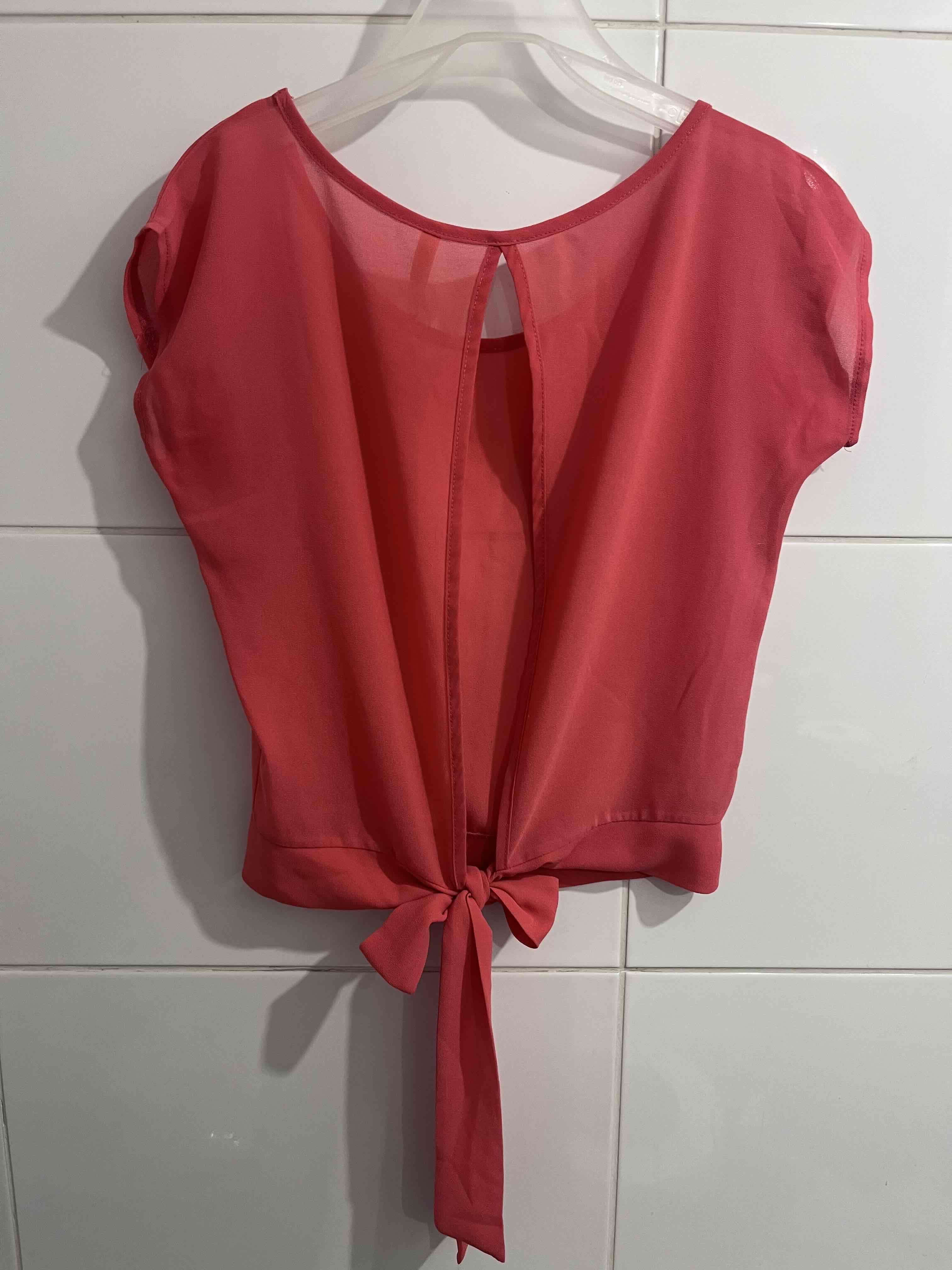 Blusa coral de gasa - miniatura 3