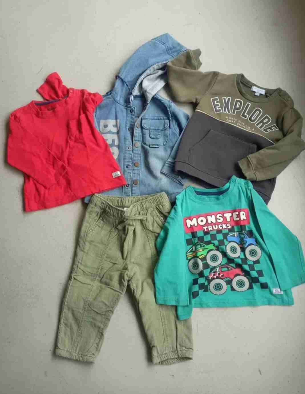 Lote de poleras, poleron, chaqueta y pantalón niño - miniatura 1