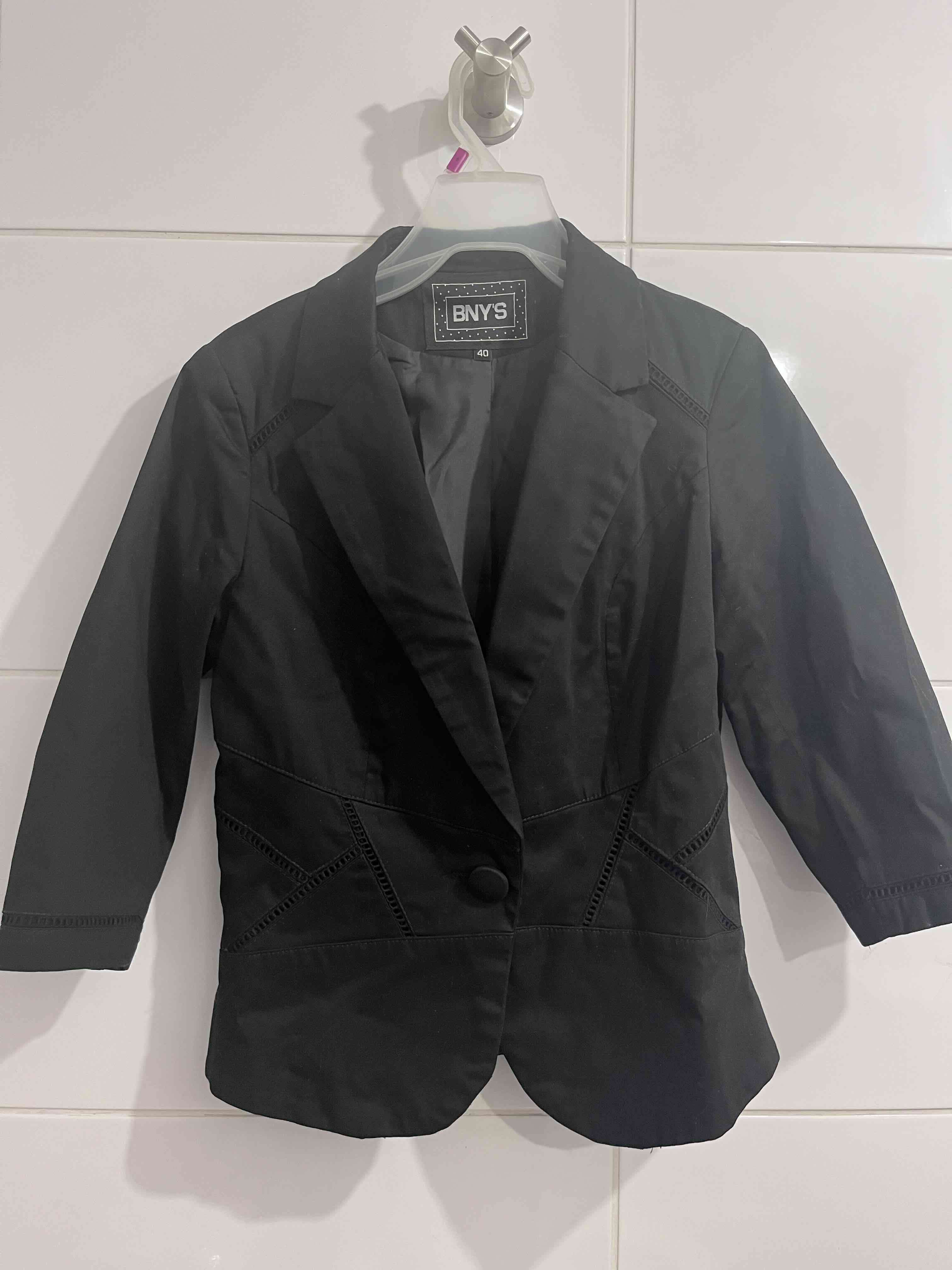 Blazer negro para mujer BNYS - miniatura 1