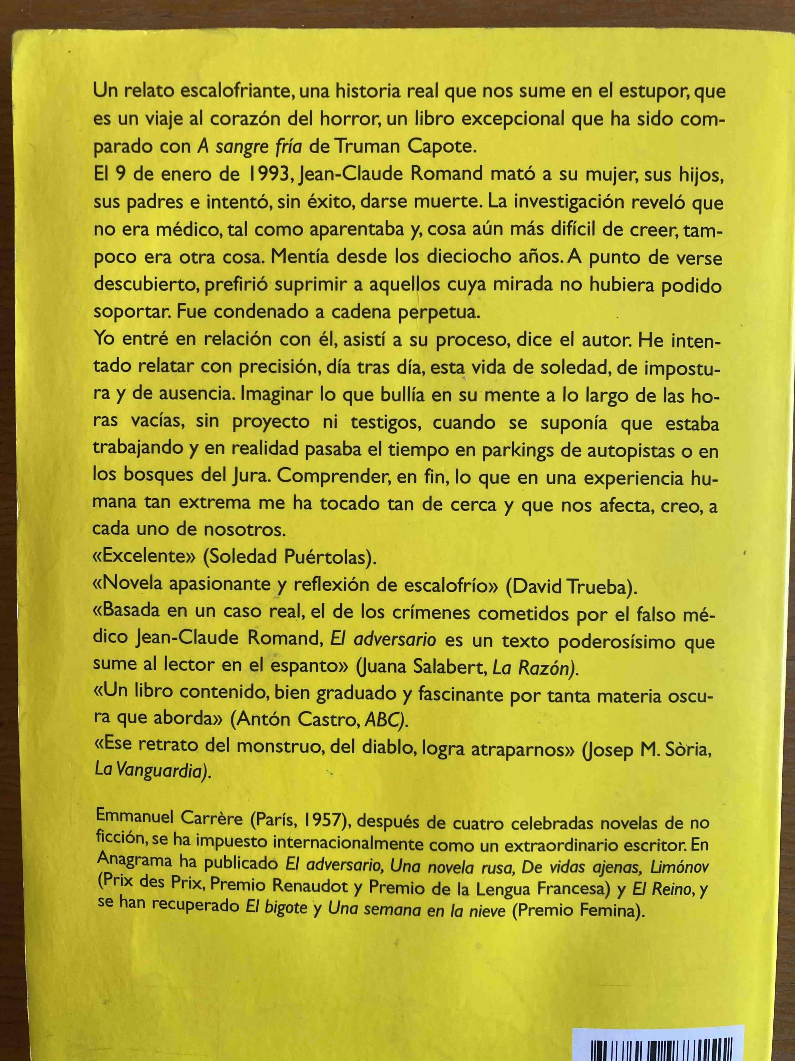 Libro El adversario de Emmanuel Carrère - miniatura 2