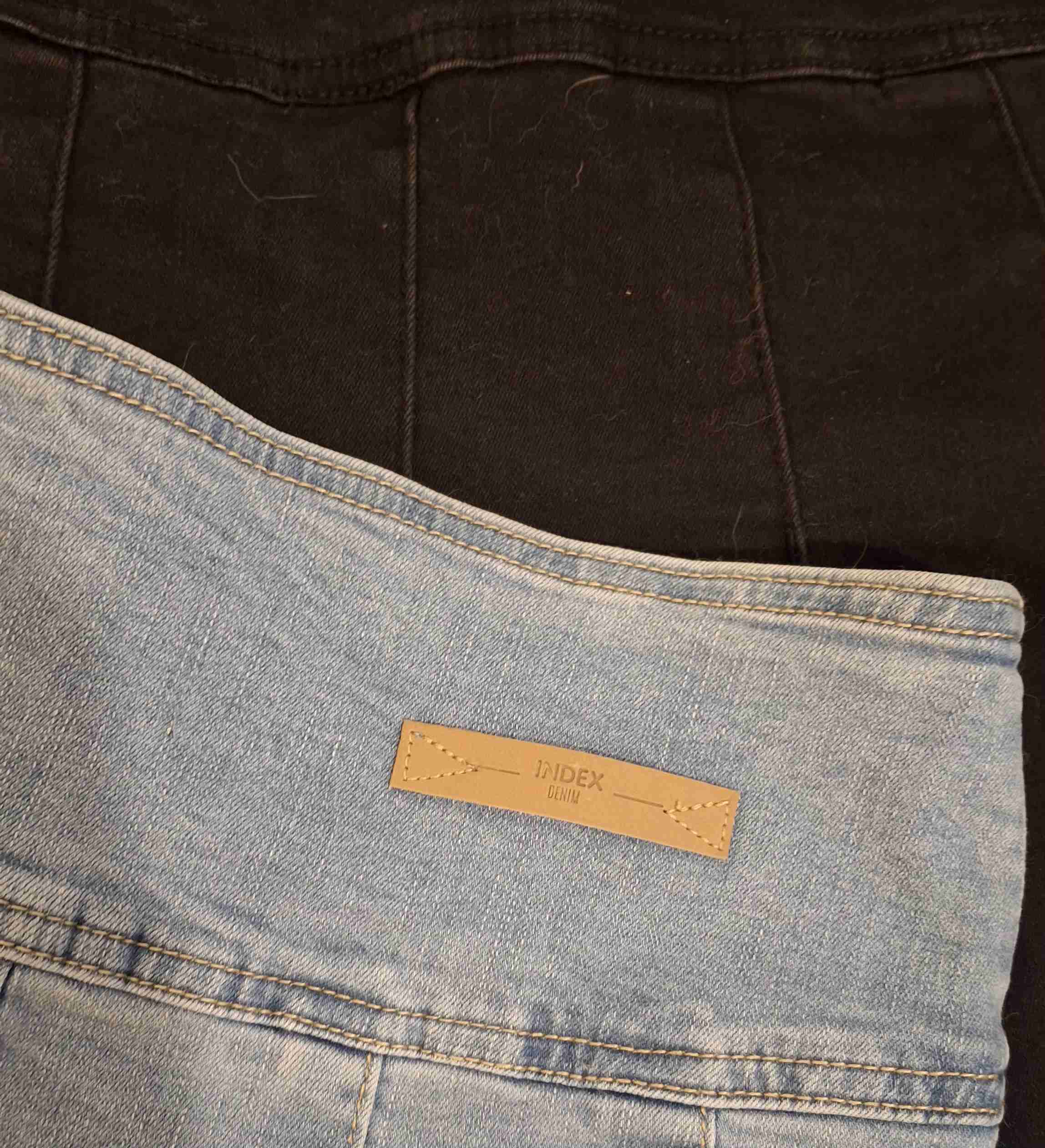 Dos Faldas cortas negras y azul denim - miniatura 2