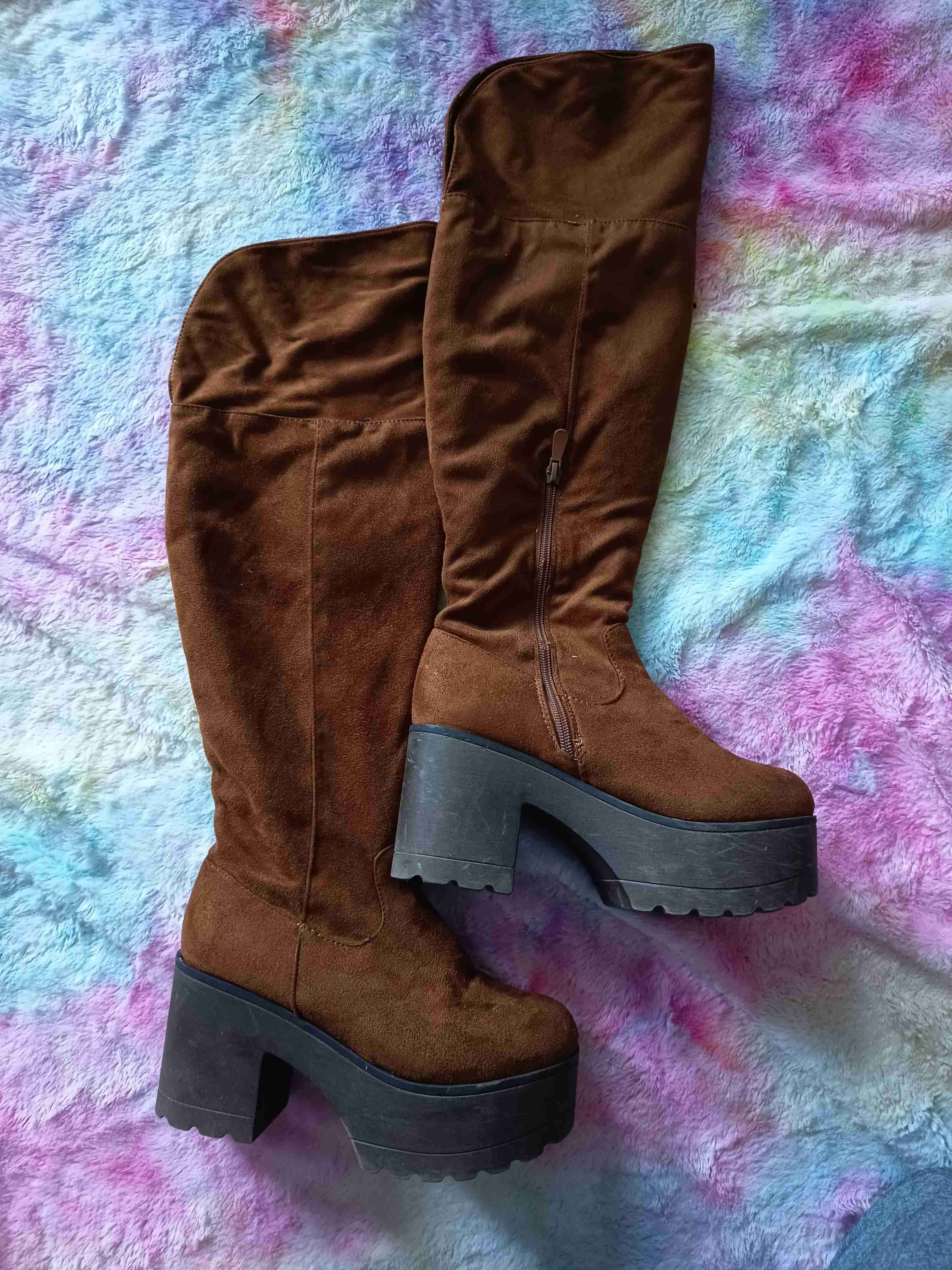 Botas plataforma café oscuro - miniatura 2