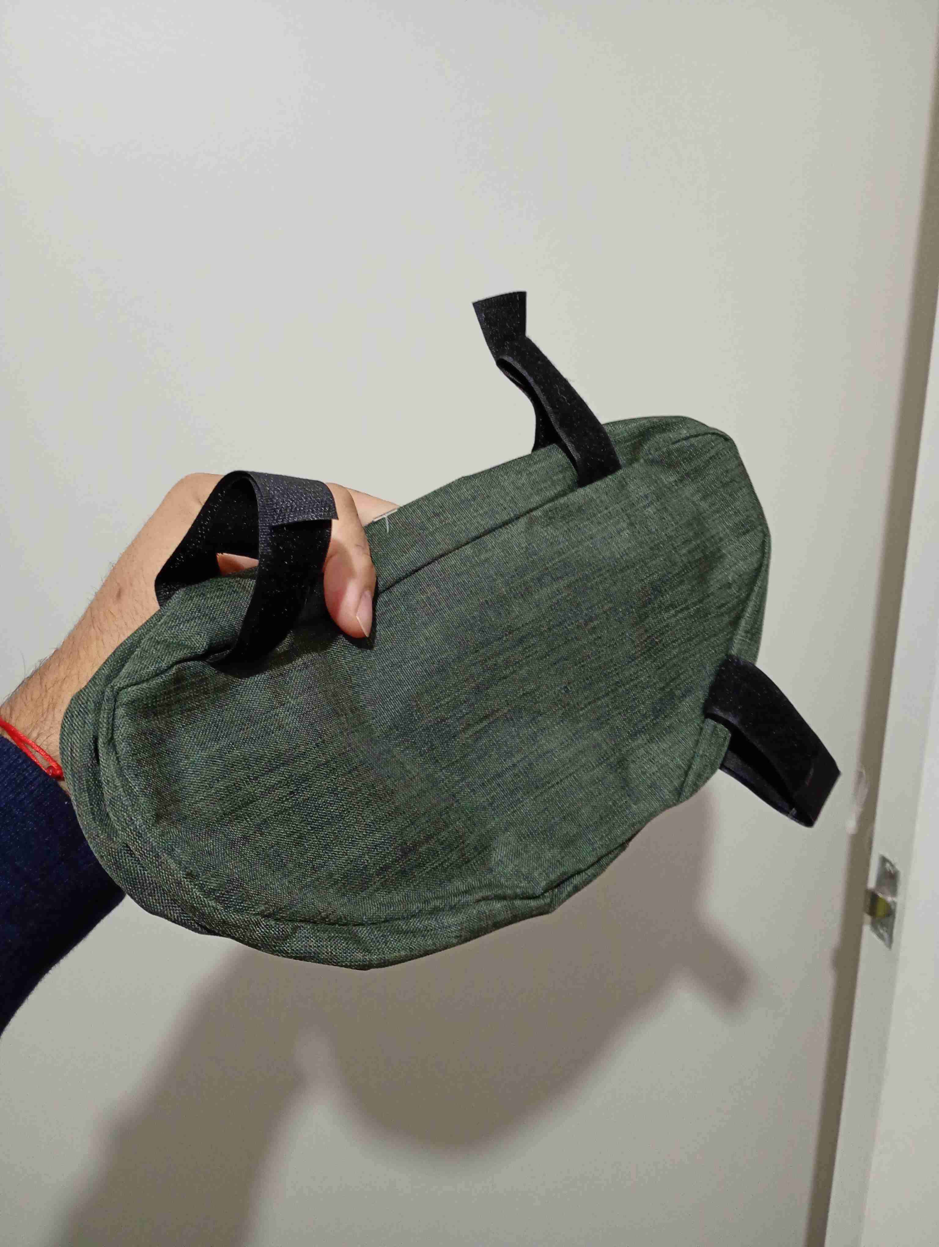 Bolso verde para bicicleta - miniatura 2