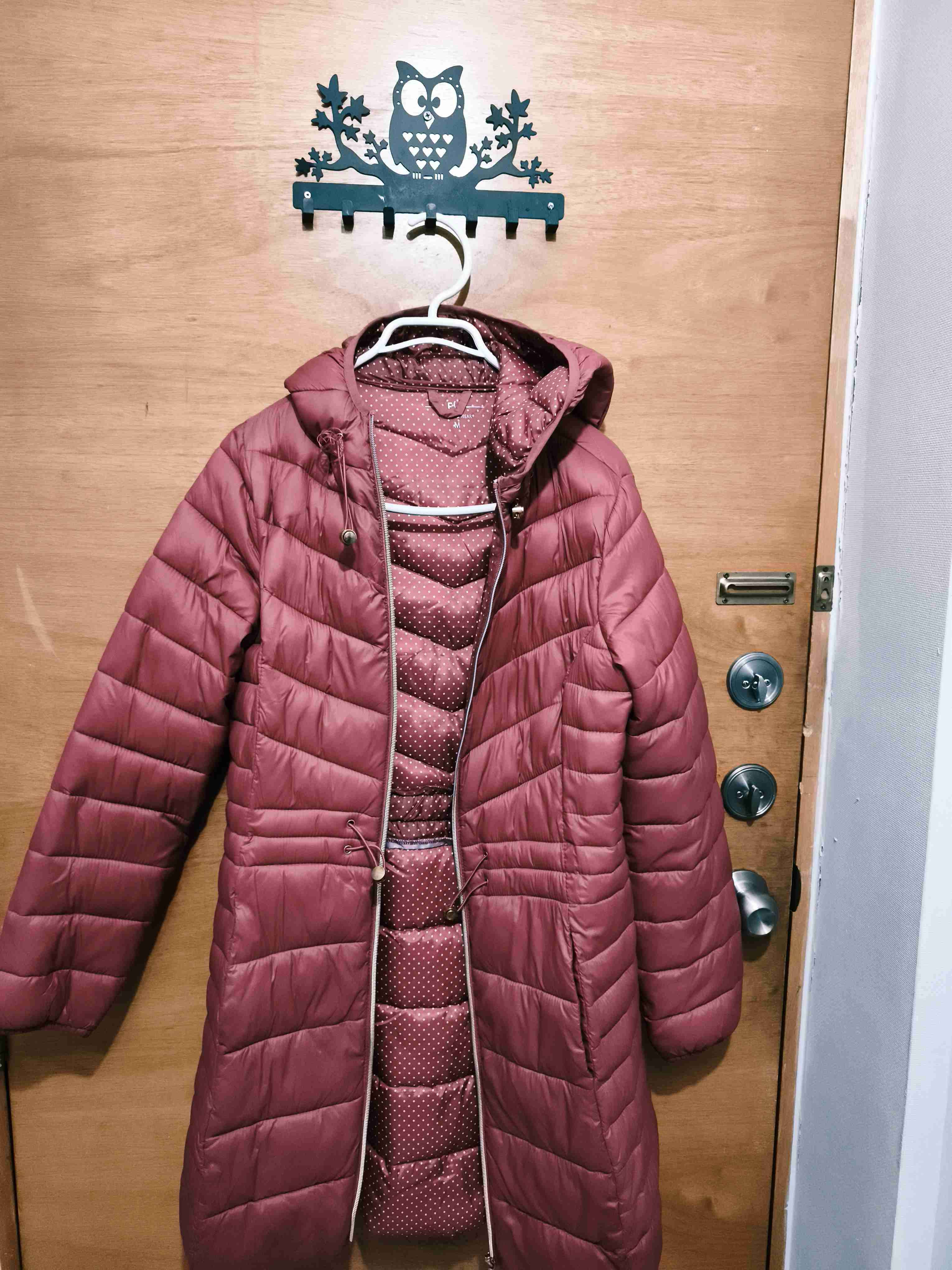 Parka acolchada burdeos mujer L
