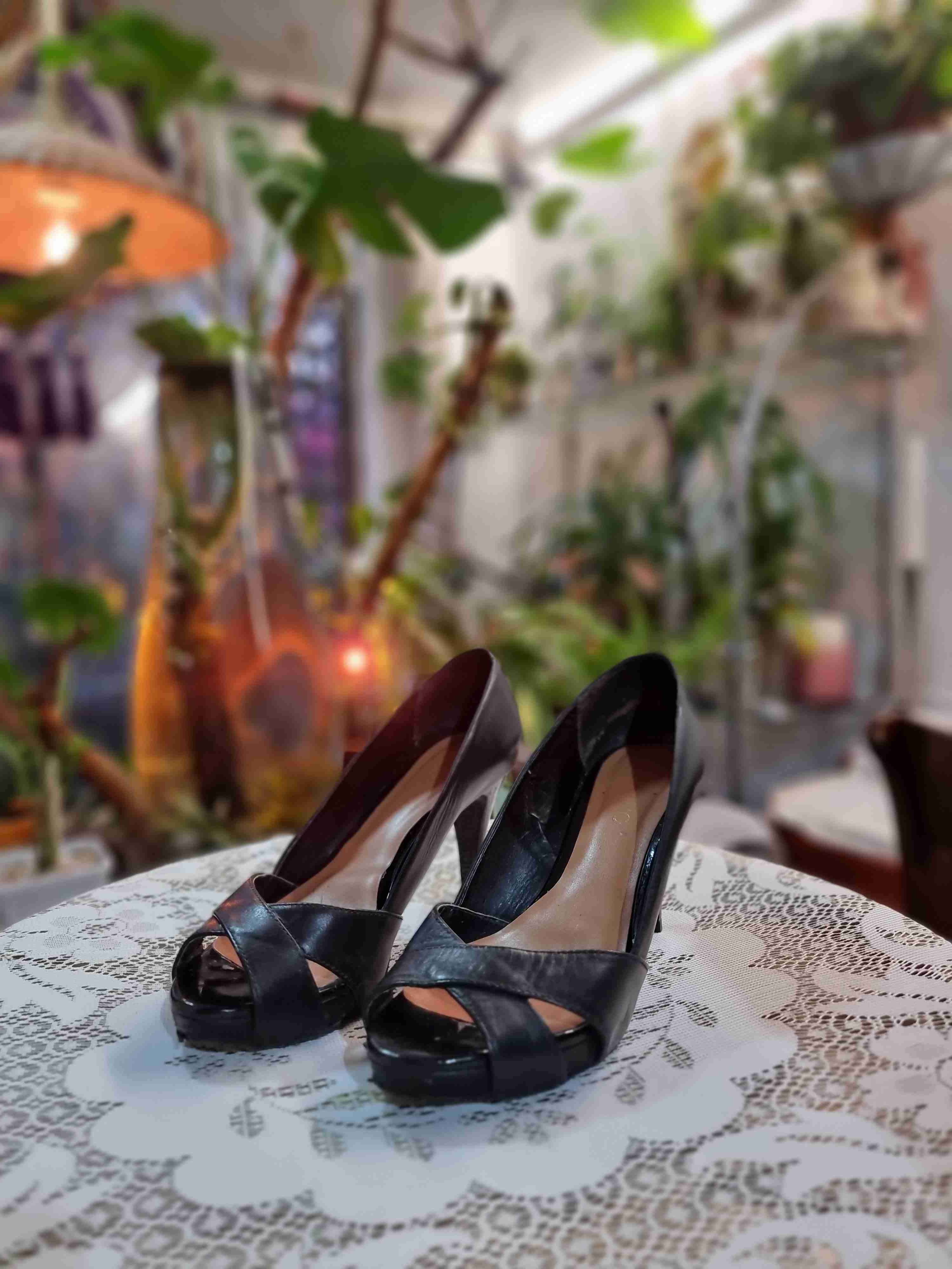 Zapatos de tacón negro Vía uno - miniatura 3