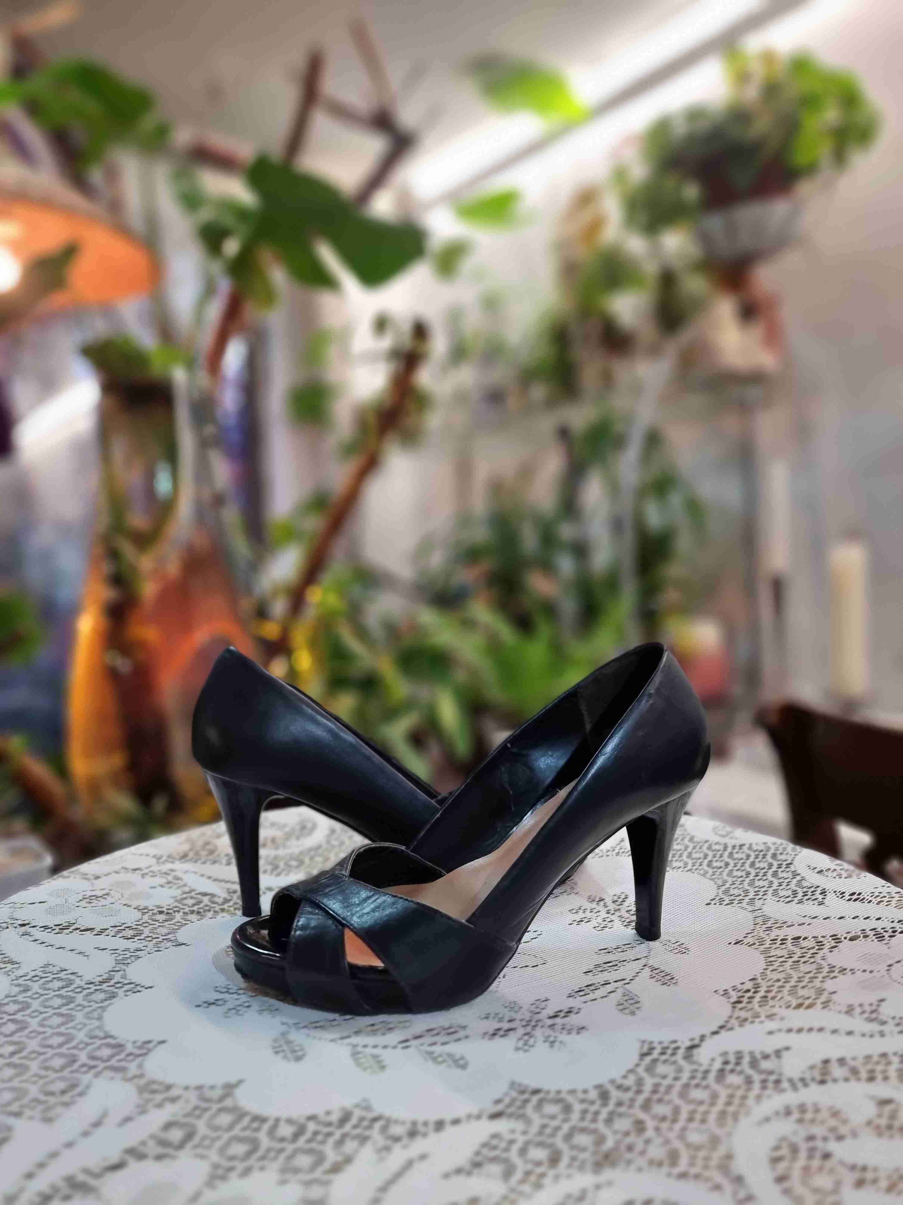 Zapatos de tacón negro Vía uno - miniatura 4