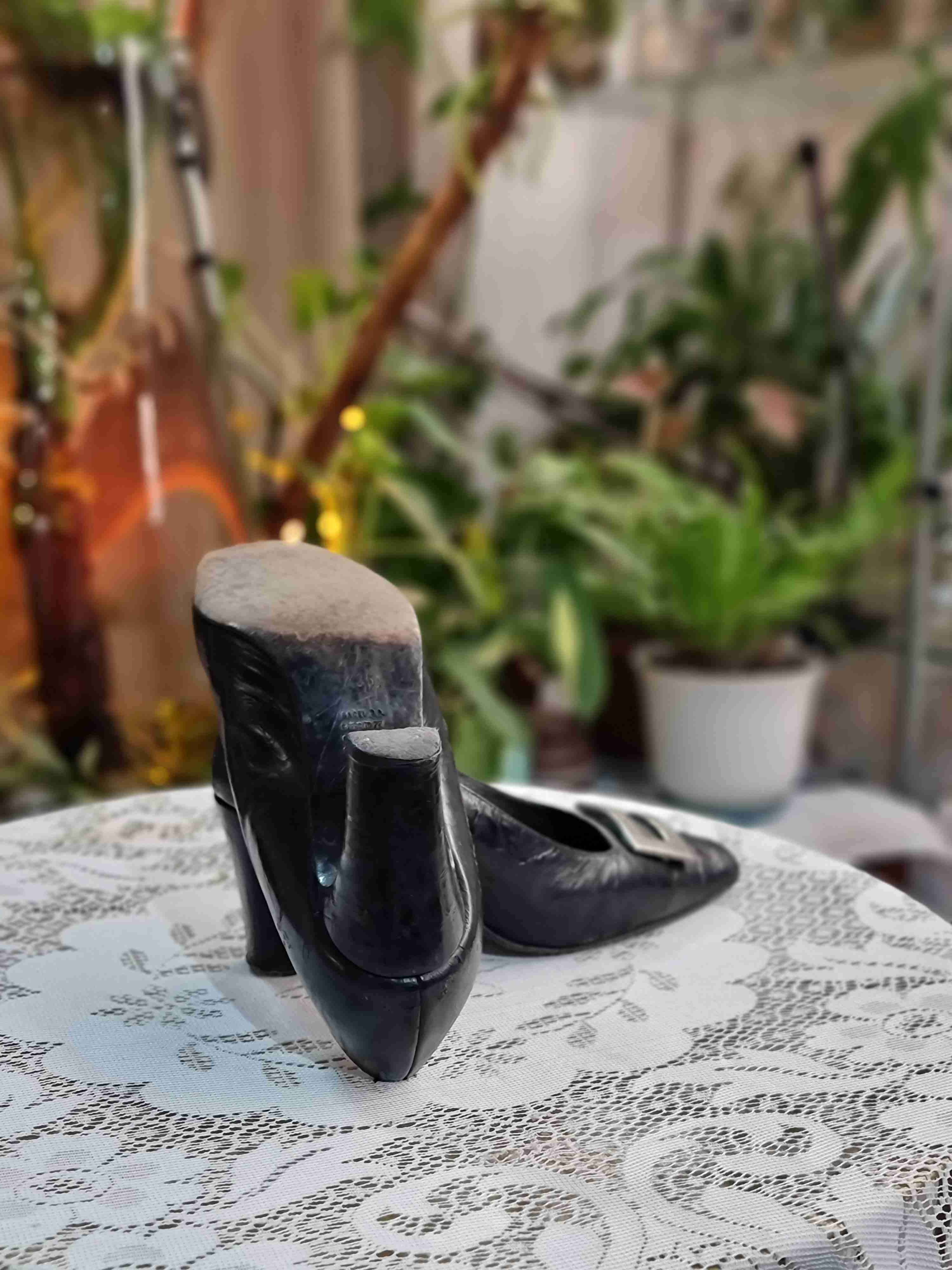 Zapatos de tacón cuero negro Gacel - miniatura 2