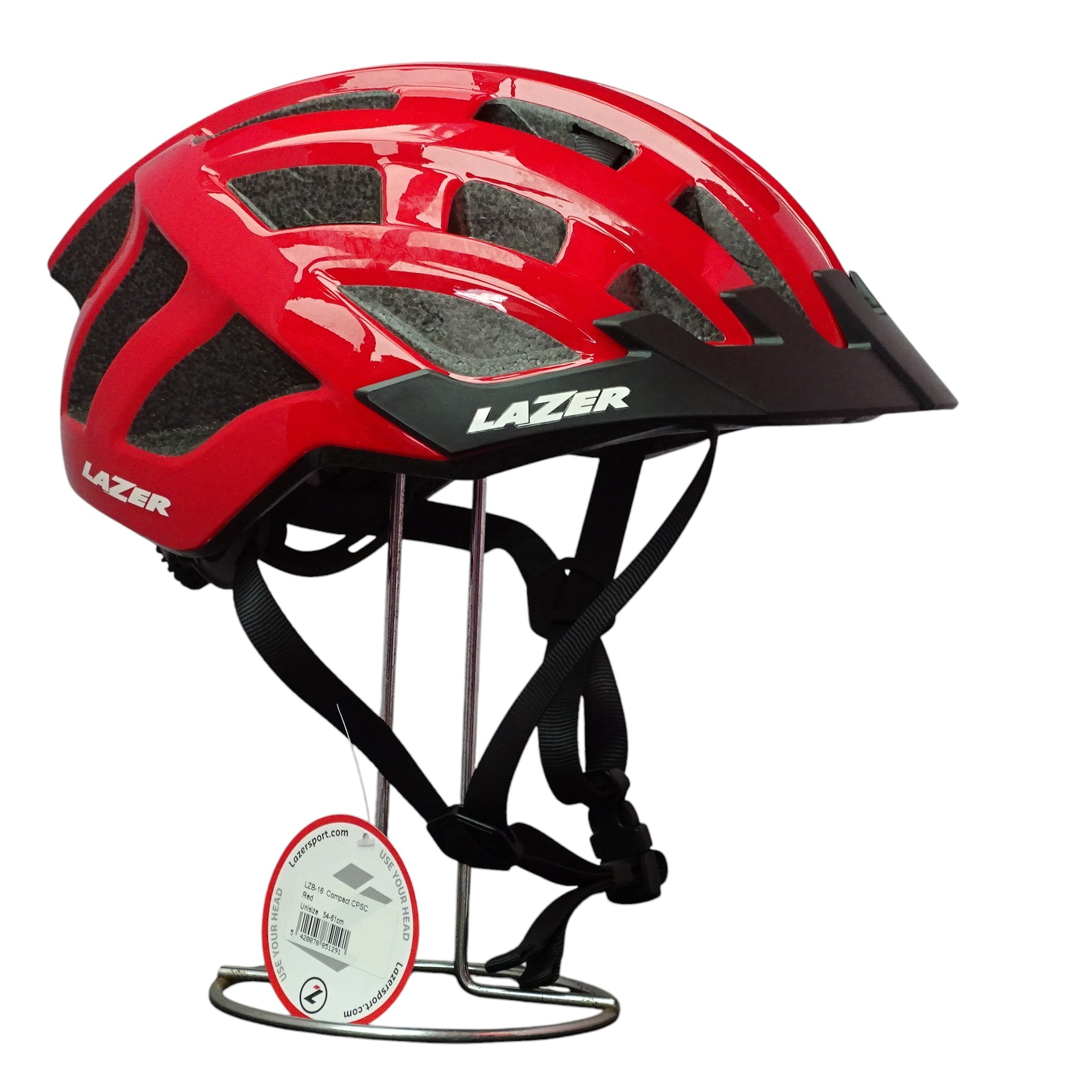 Casco rojo Lazer talla L -XL  regulable. - miniatura 1
