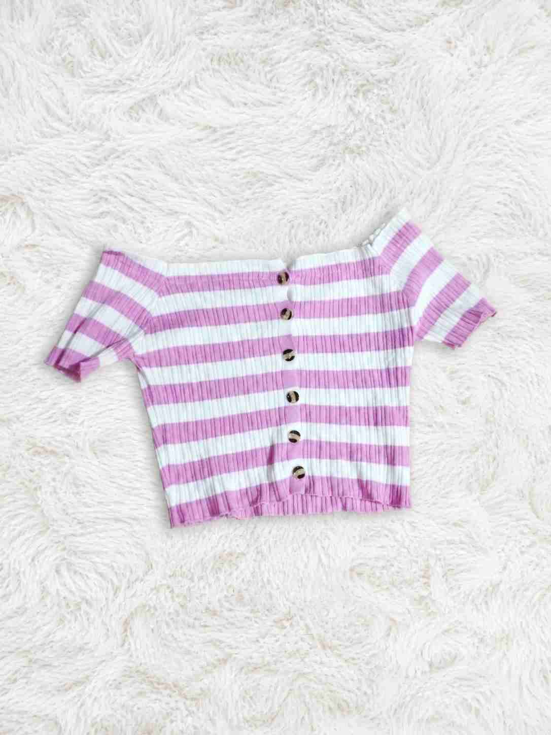 Top rosado con blanco Closet sale