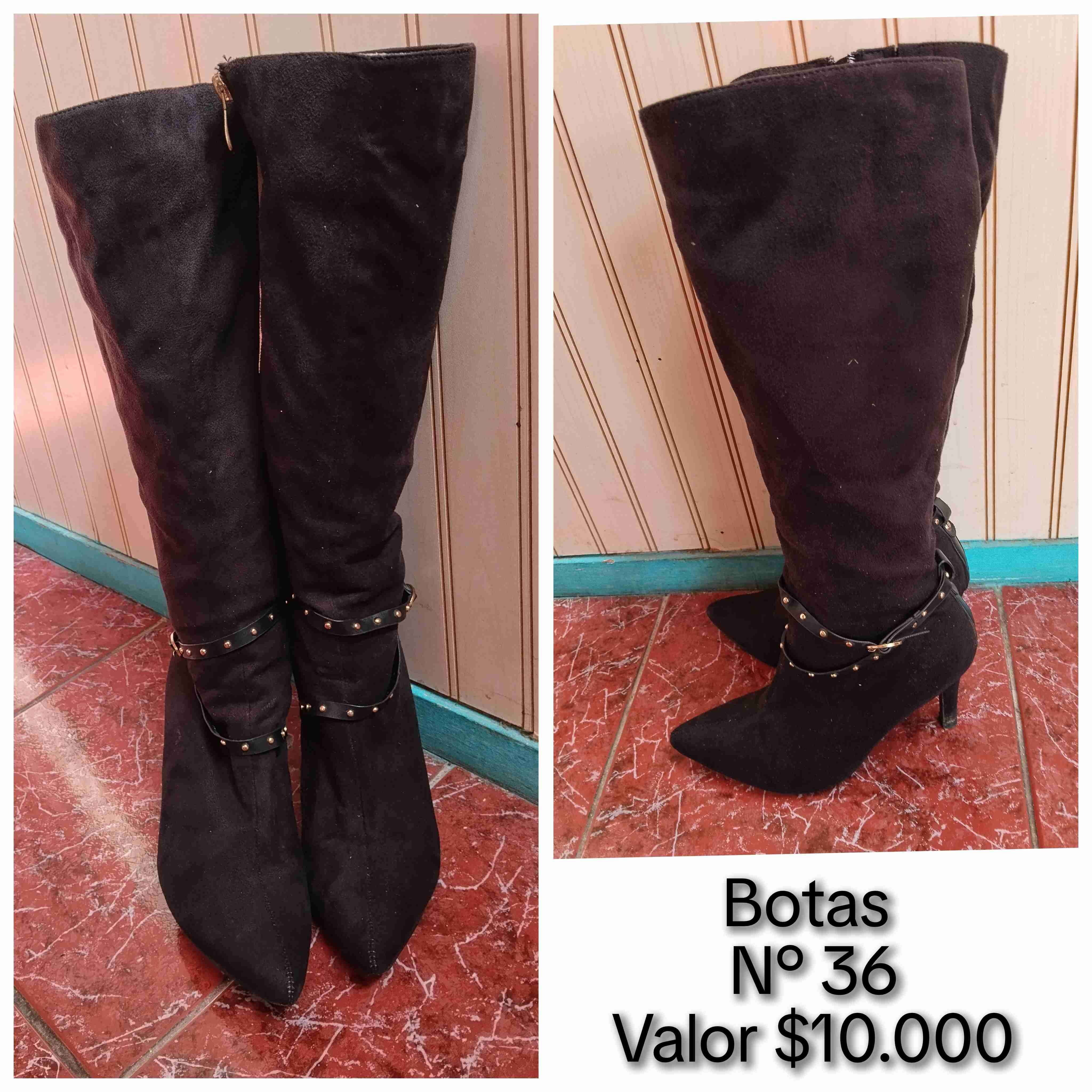 Botas negras de gamuza N°36