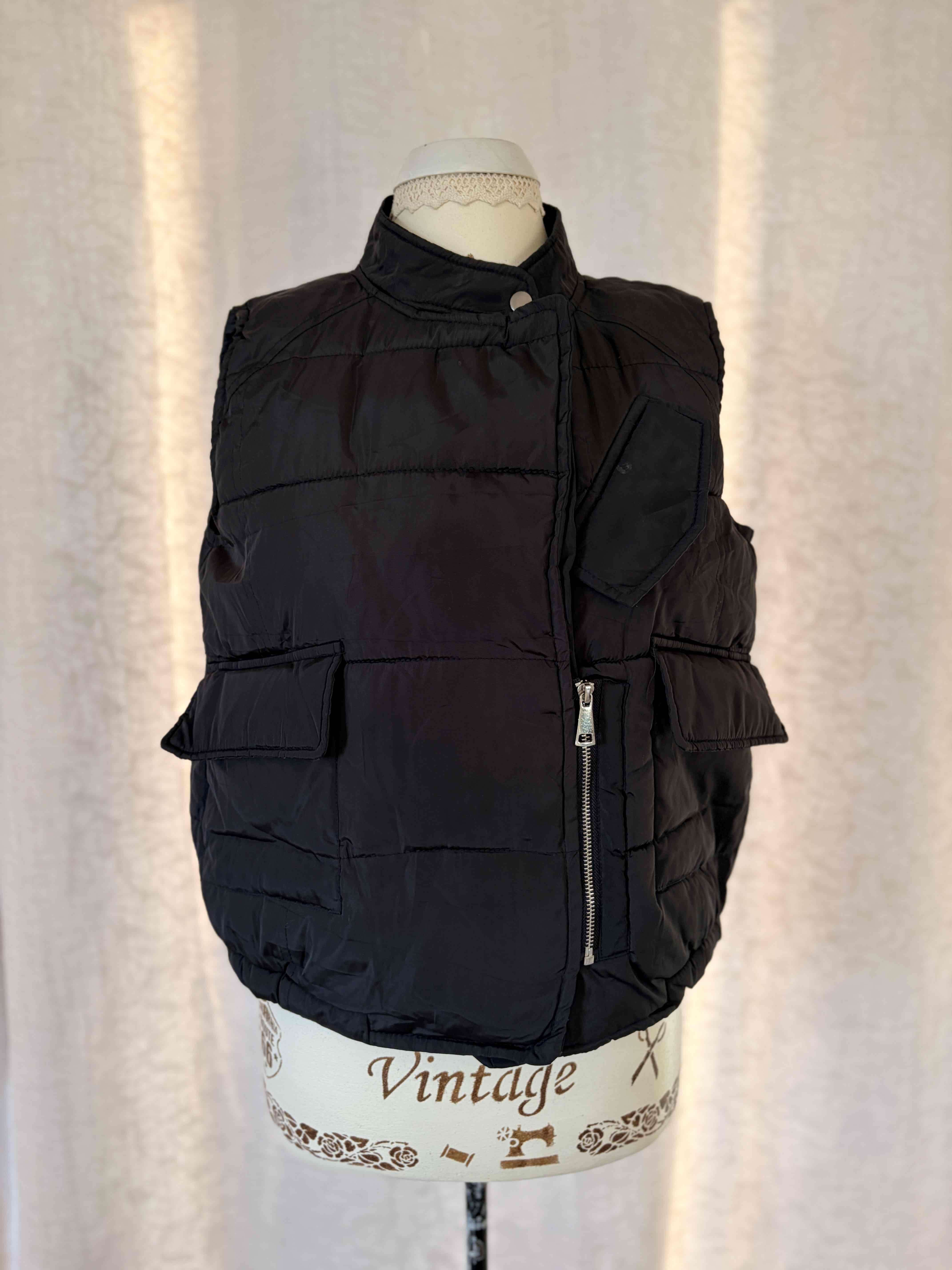 Chaleco acolchado negro unisex