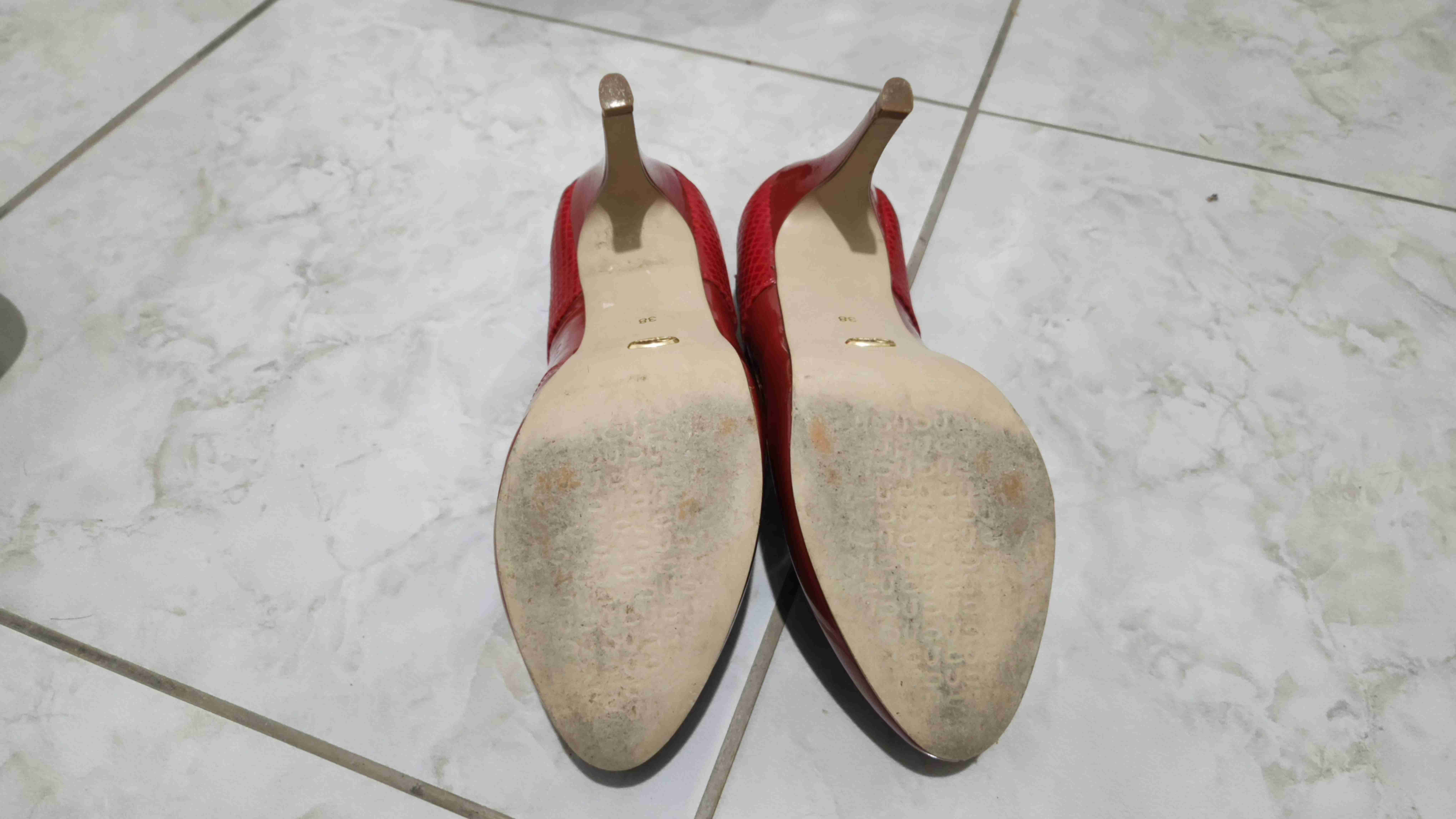 Tacones Gacel Mary Jane Rojo Charol - Cuero - miniatura 5