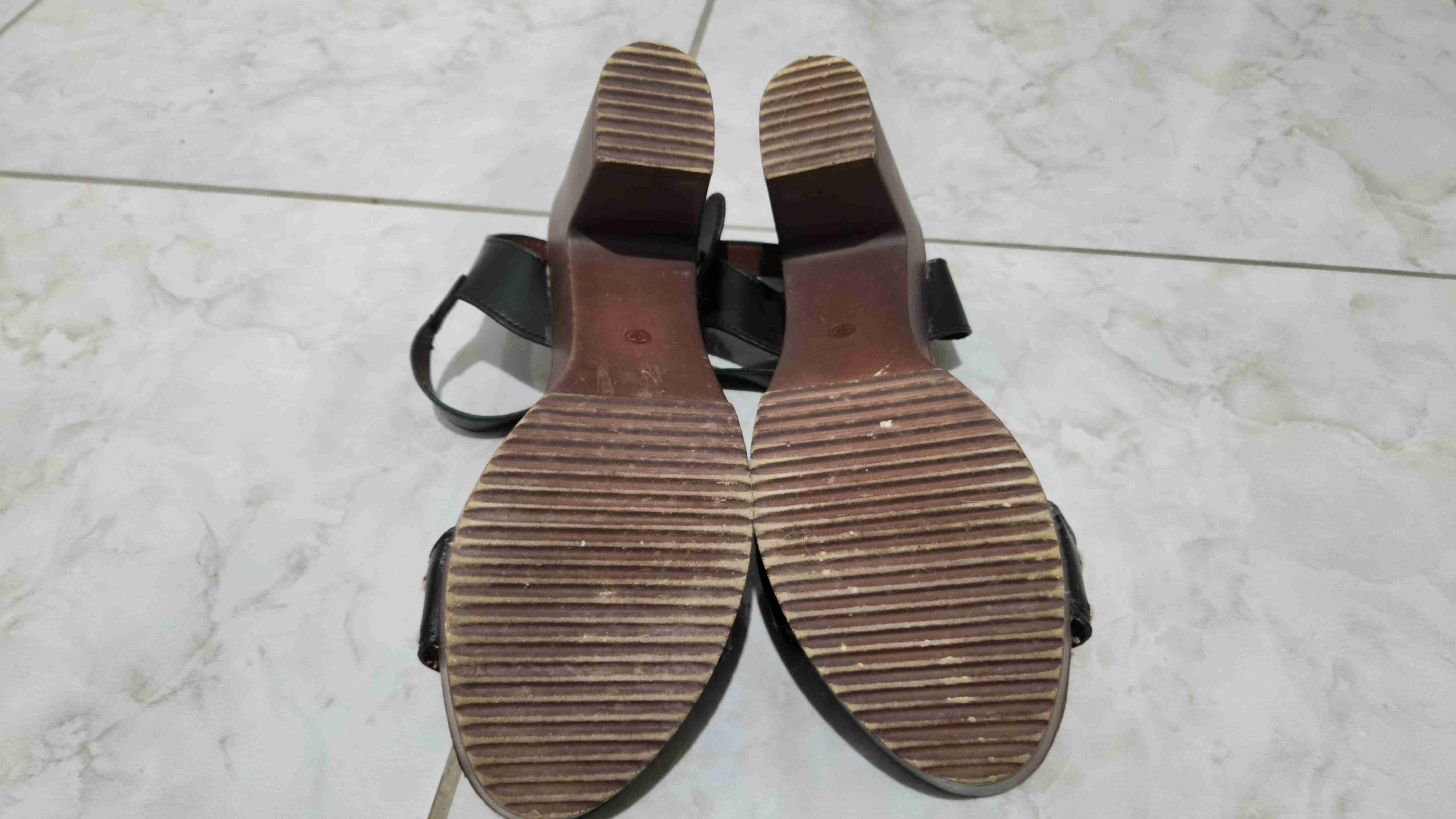 Sandalias Dakota Plataforma Zueco - Negras - miniatura 4